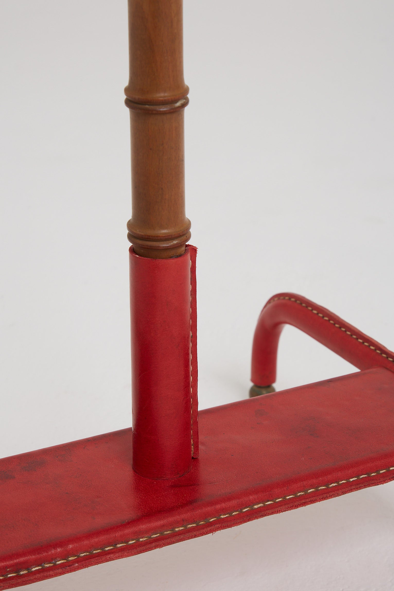Red Leather Valet by Jacques Adnet (1900-1984)