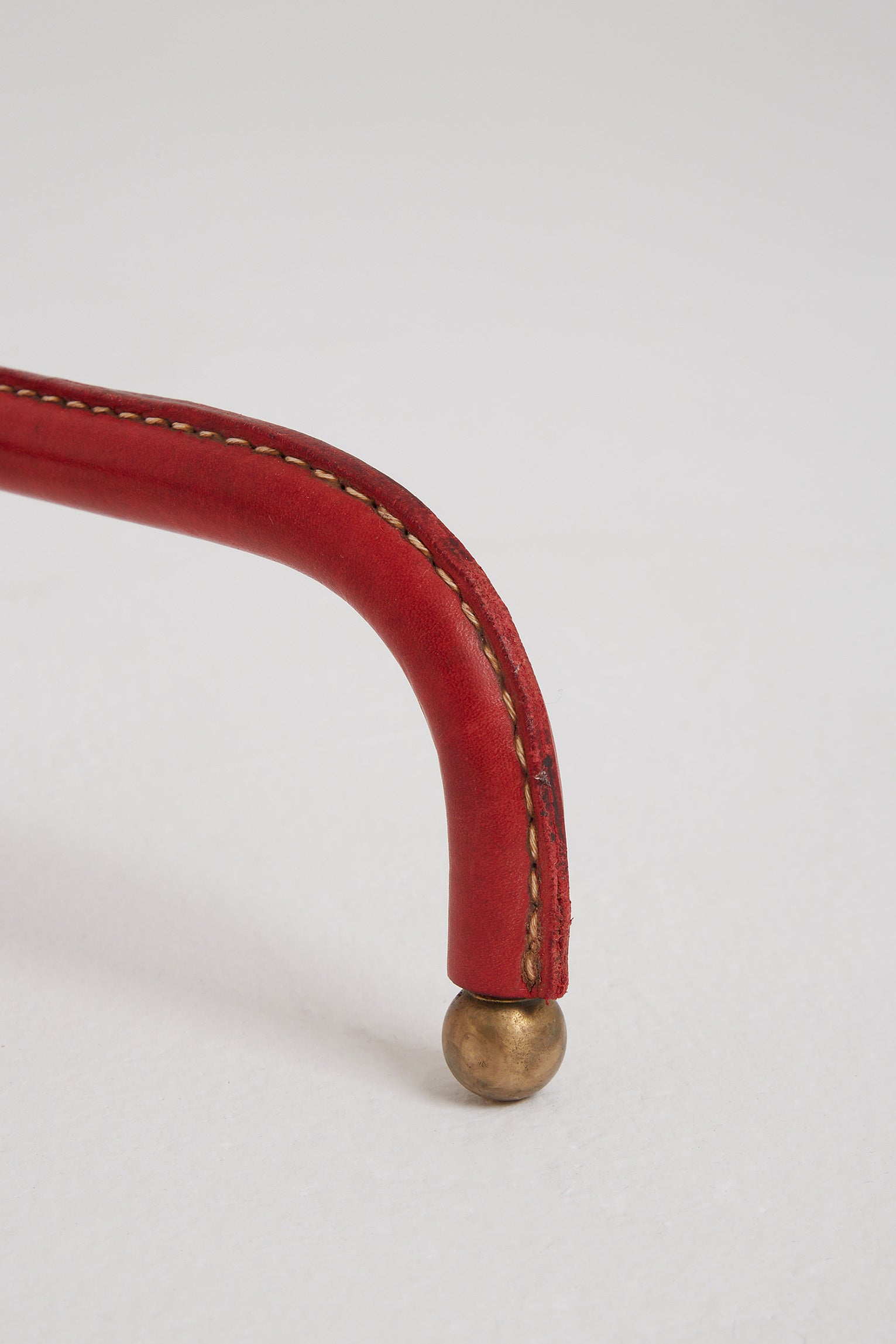 Red Leather Valet by Jacques Adnet (1900-1984)
