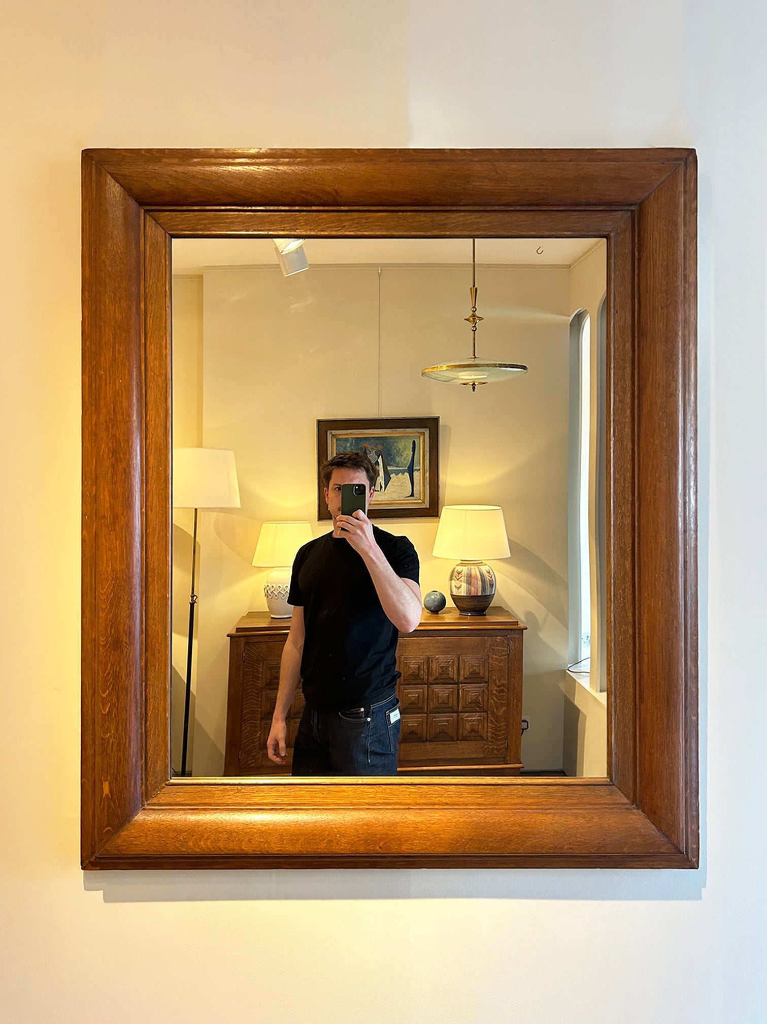 7635- Oak Mirror Frame