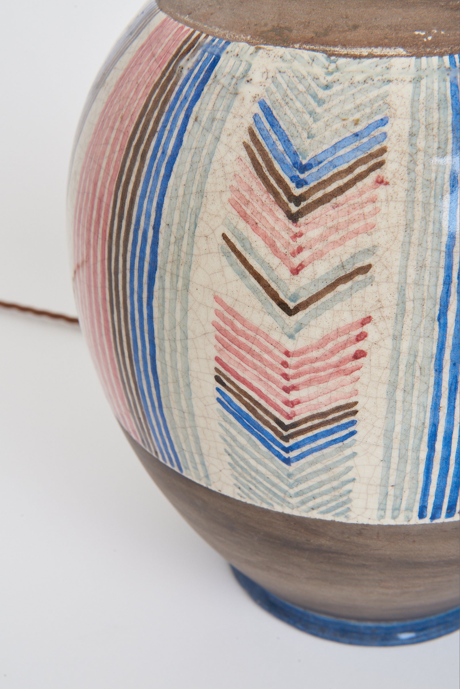 Art Deco Ceramic Lamp by Jean-Jacques Lachenal