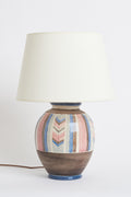7642-  Art Deco Ceramic Lamp by Jean-Jacques Lachenal