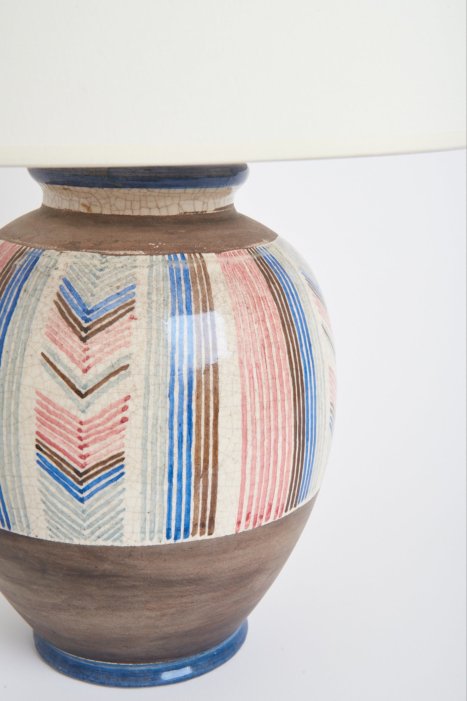 Art Deco Ceramic Lamp by Jean-Jacques Lachenal