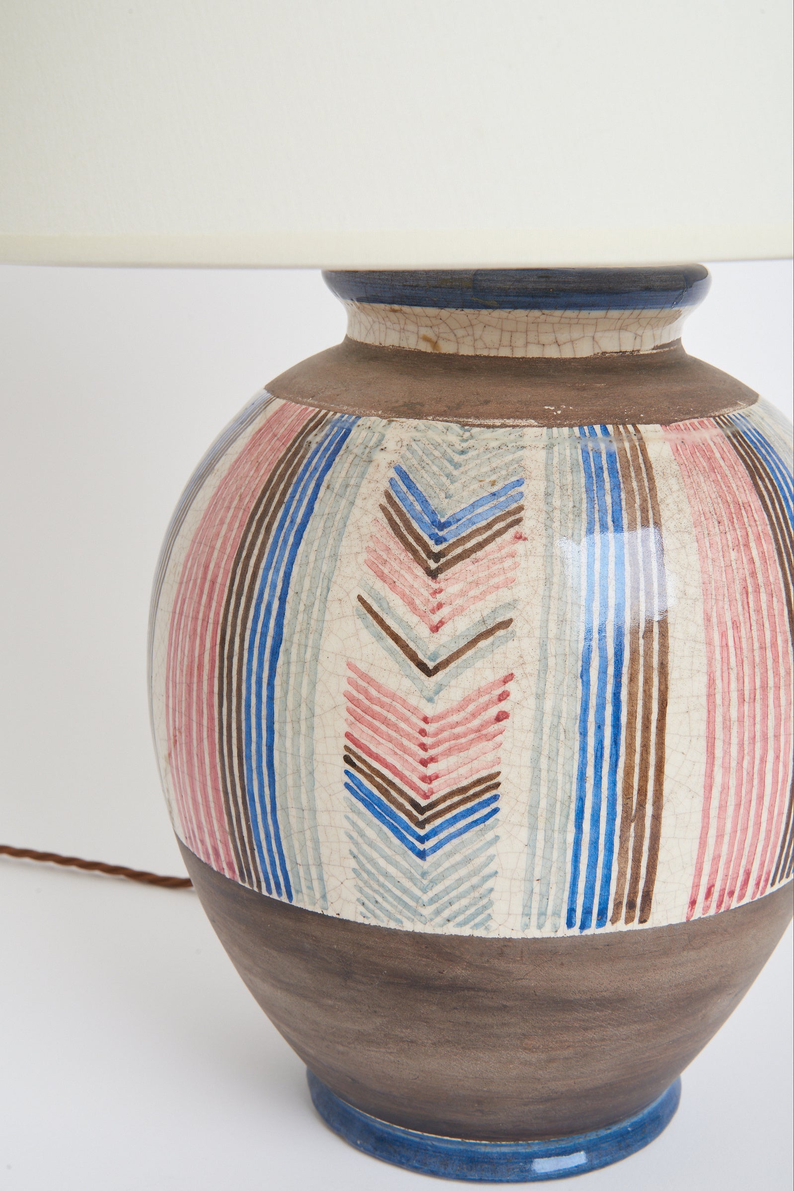 Art Deco Ceramic Lamp by Jean-Jacques Lachenal