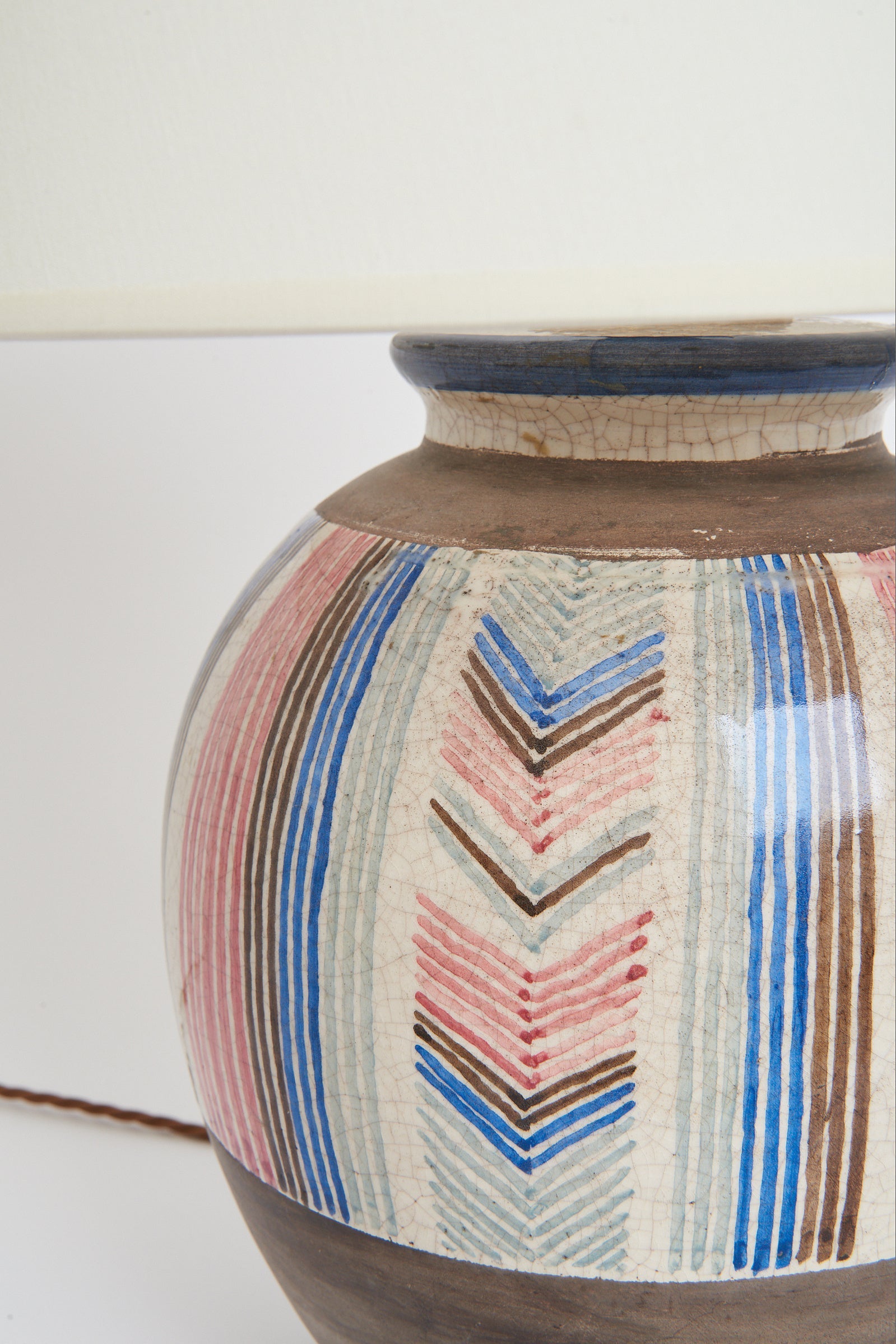 Art Deco Ceramic Lamp by Jean-Jacques Lachenal