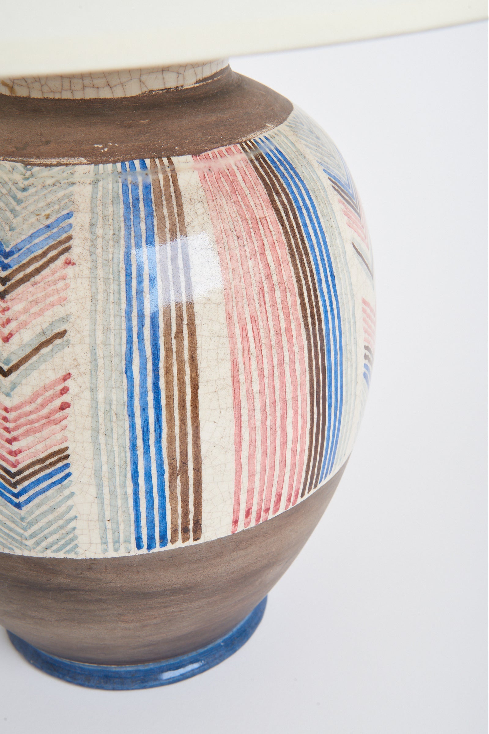 Art Deco Ceramic Lamp by Jean-Jacques Lachenal