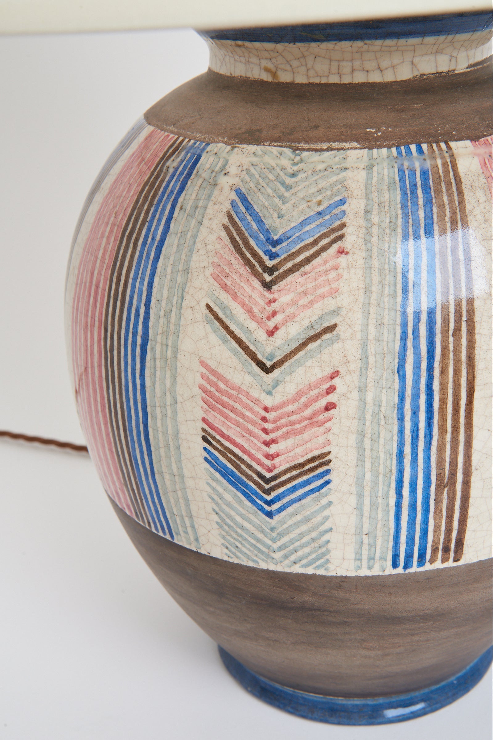 Art Deco Ceramic Lamp by Jean-Jacques Lachenal