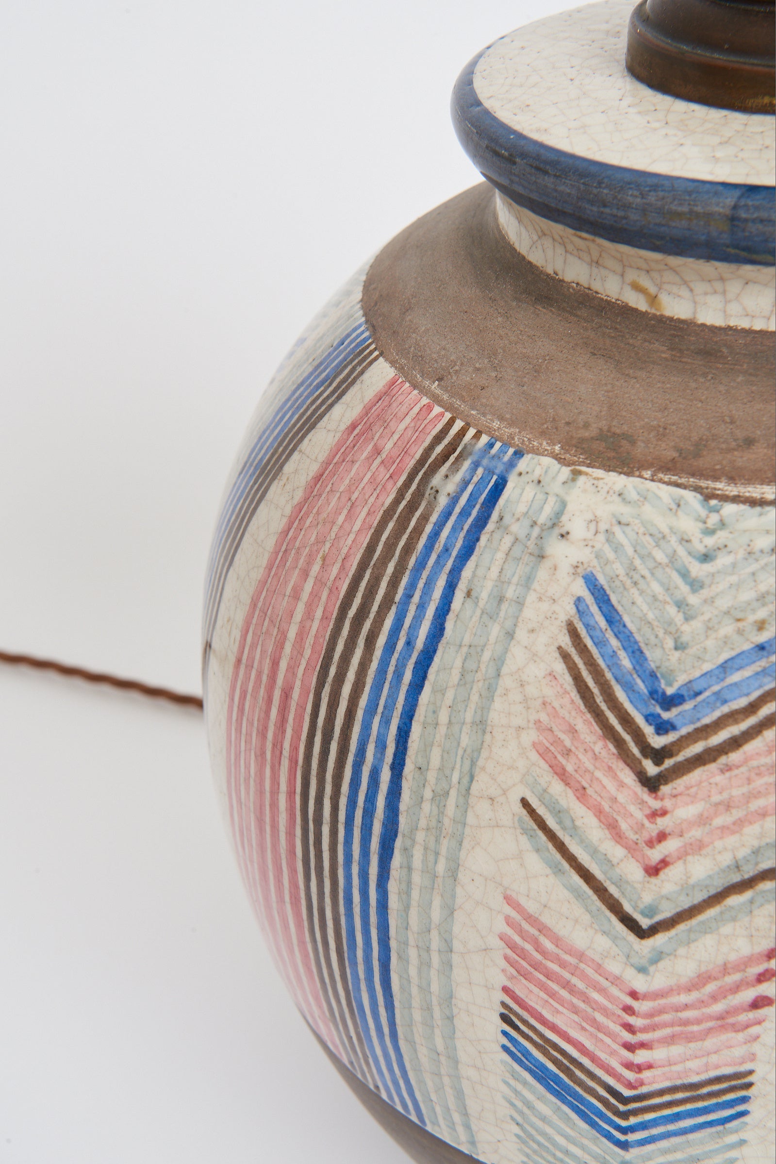 Art Deco Ceramic Lamp by Jean-Jacques Lachenal