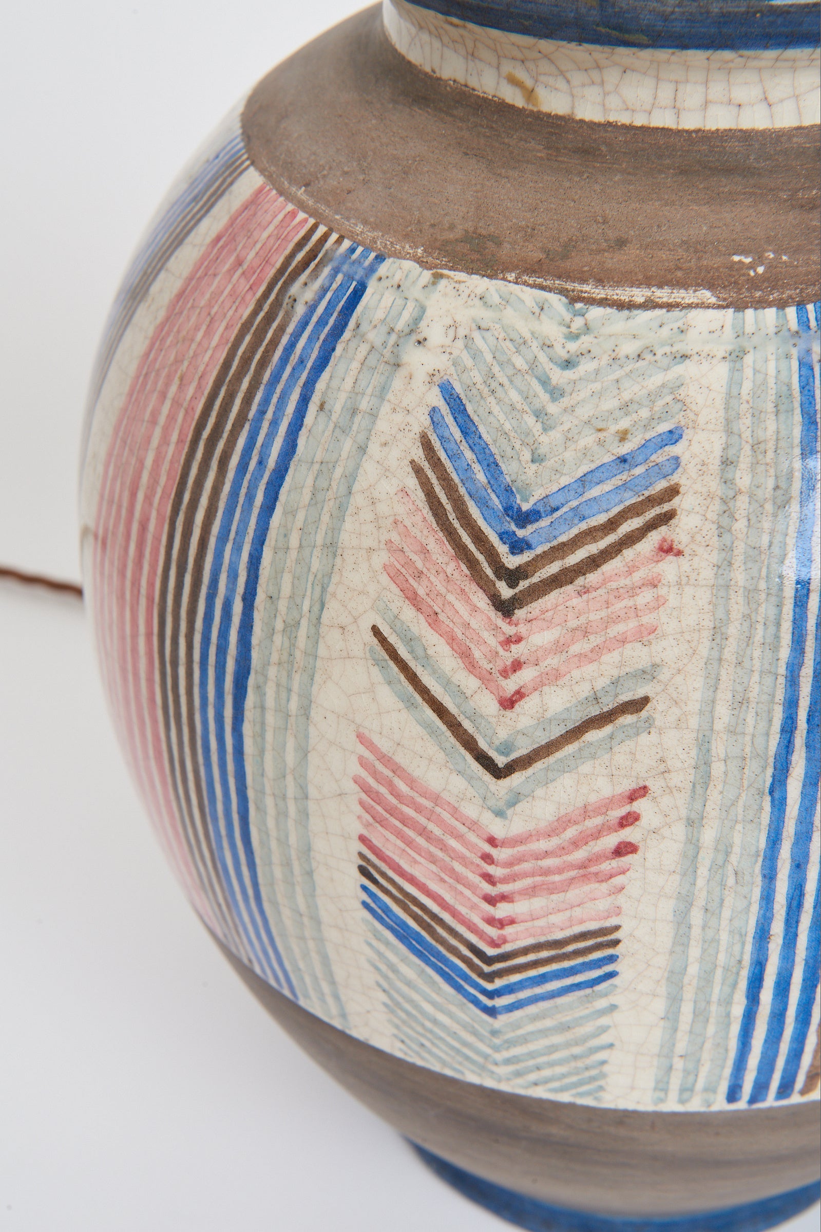 Art Deco Ceramic Lamp by Jean-Jacques Lachenal
