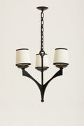 7662- 1950s French Black Iron Ceiling Light