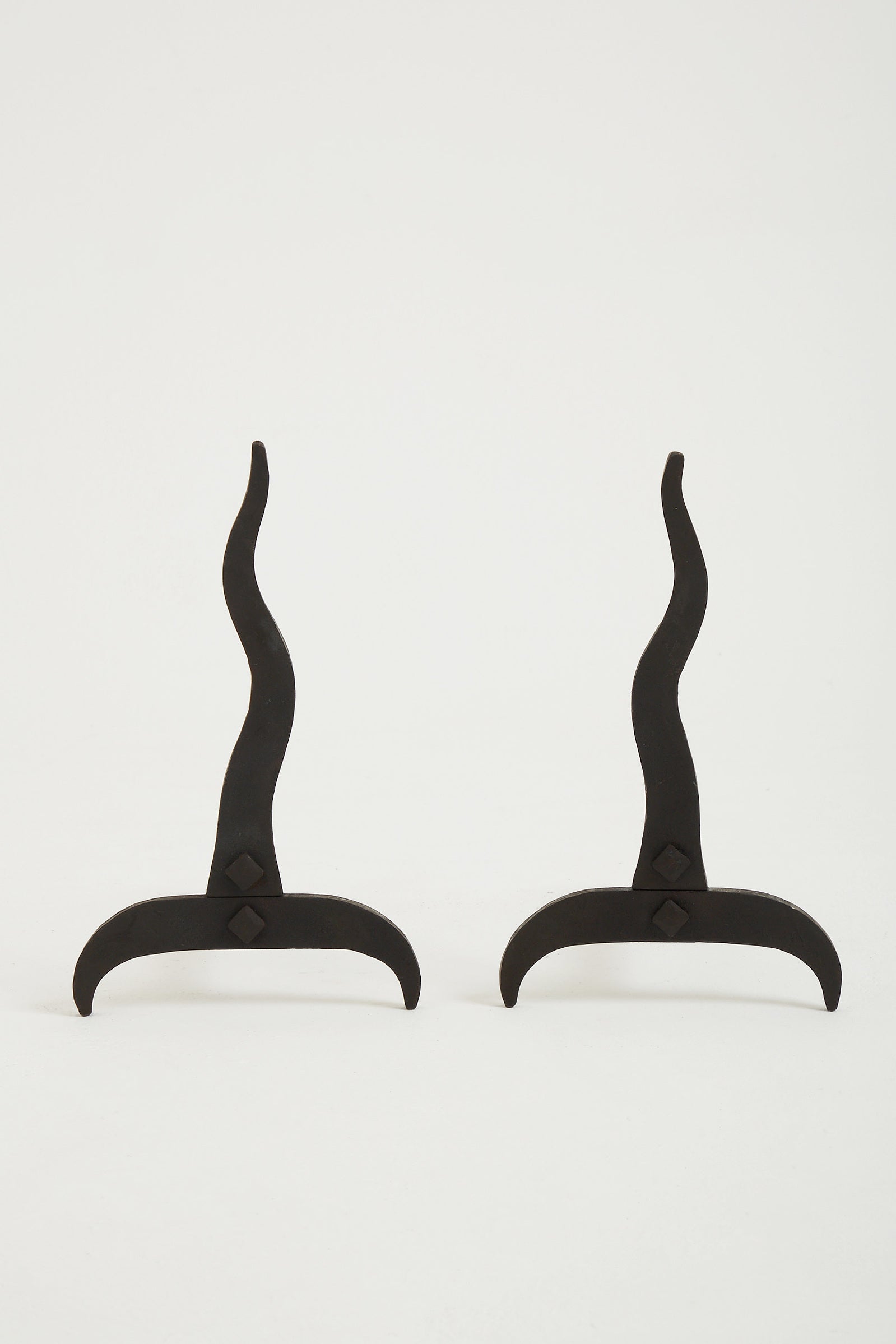 Pair of Forged Iron Fire Dogs