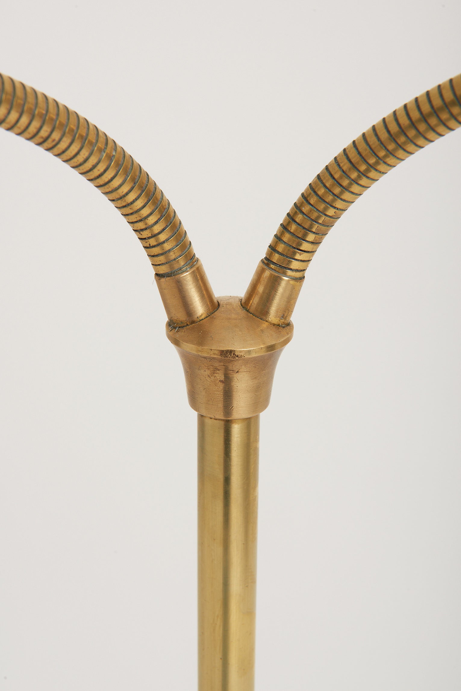Mid-Century Brass Two-Arm Floor Lamp