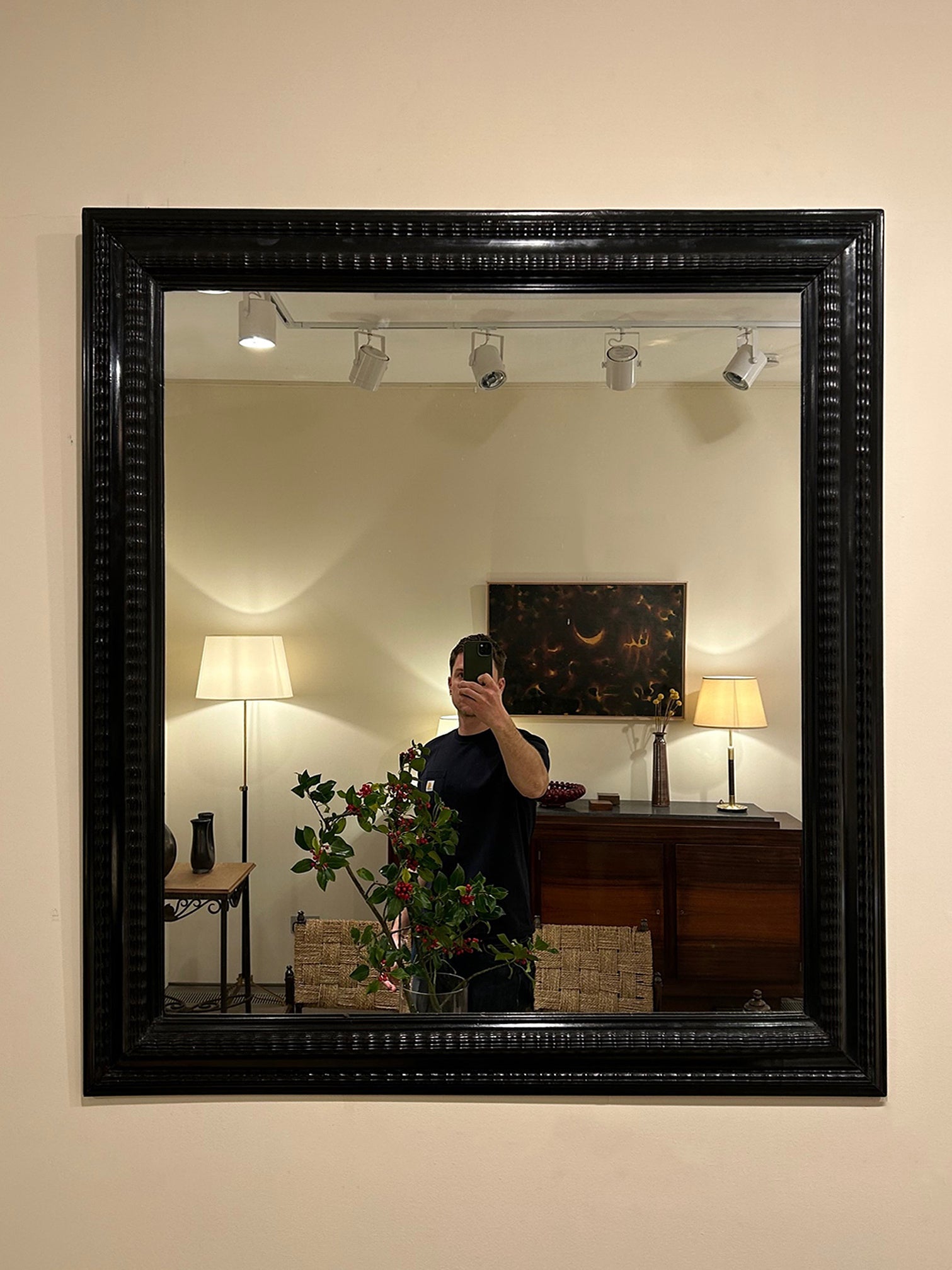 7698- Flemish Style Ripple Frame Mirror