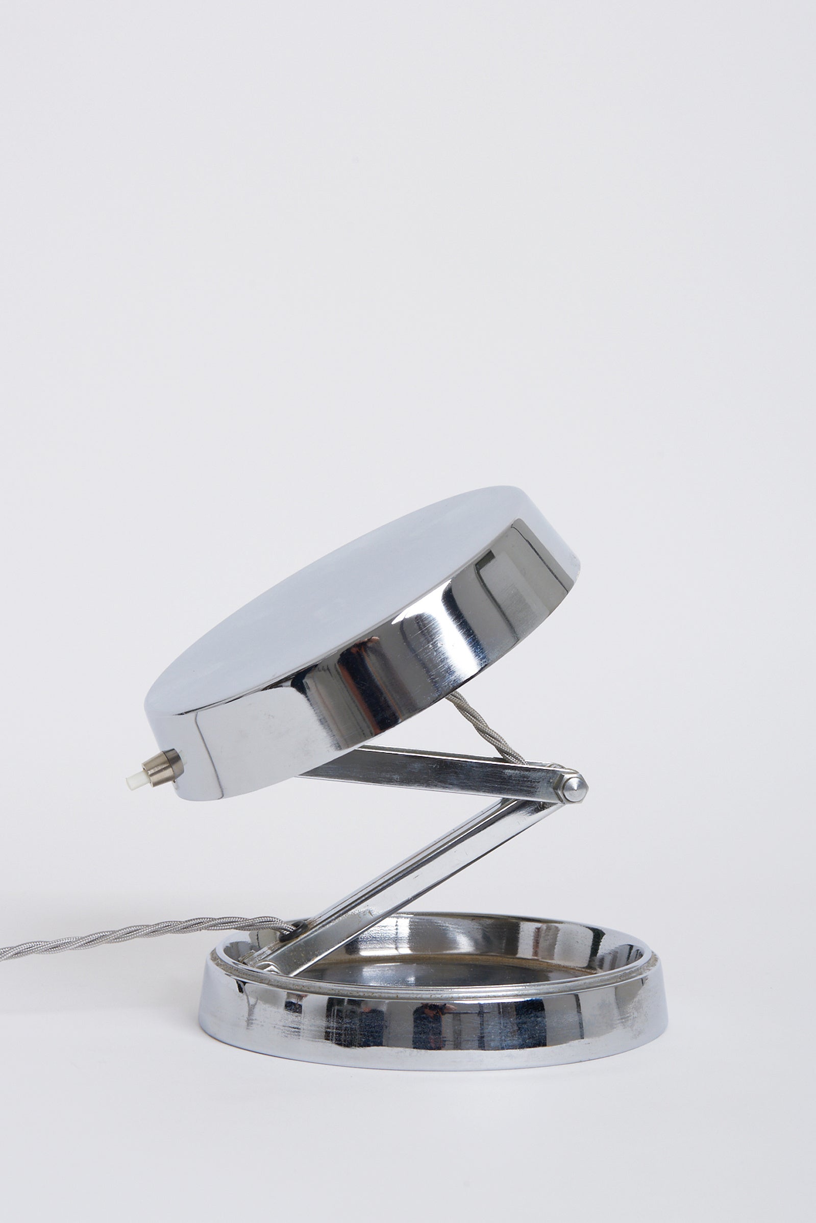 Mid-Century Nickel Articulated Table Lamp