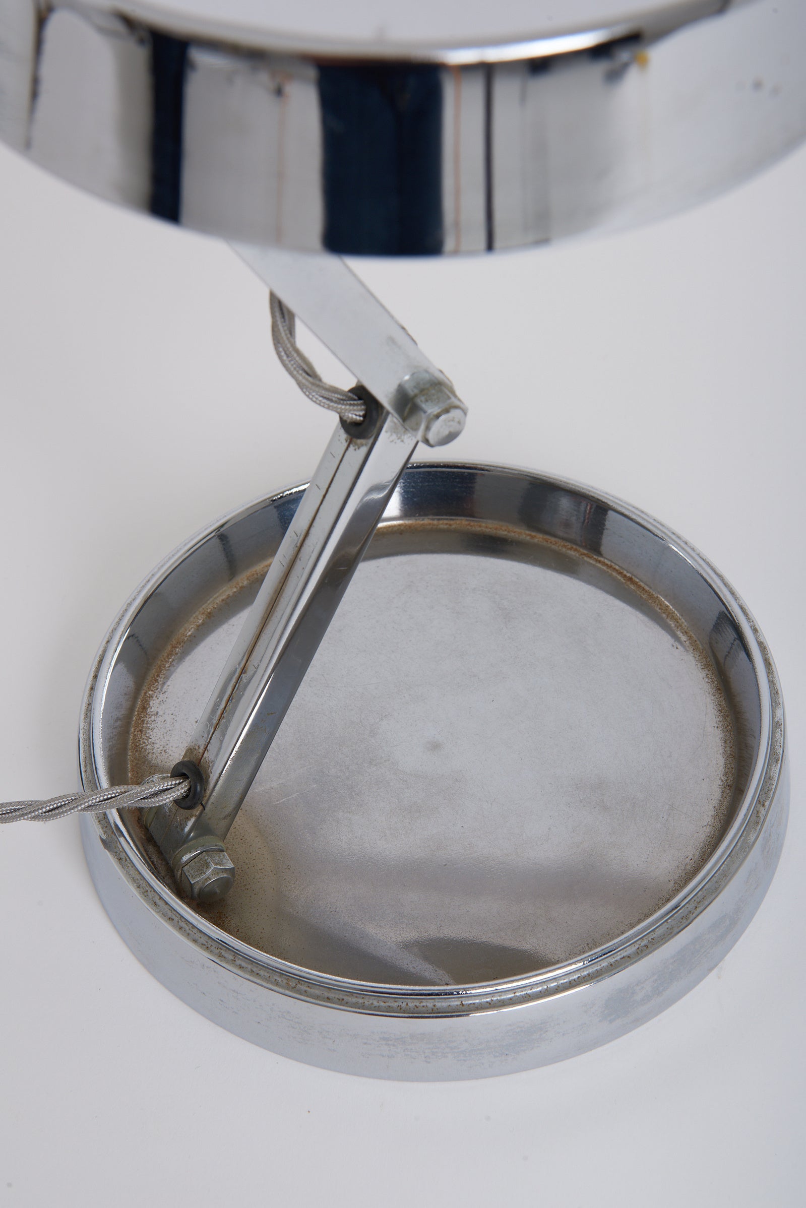 Mid-Century Nickel Articulated Table Lamp