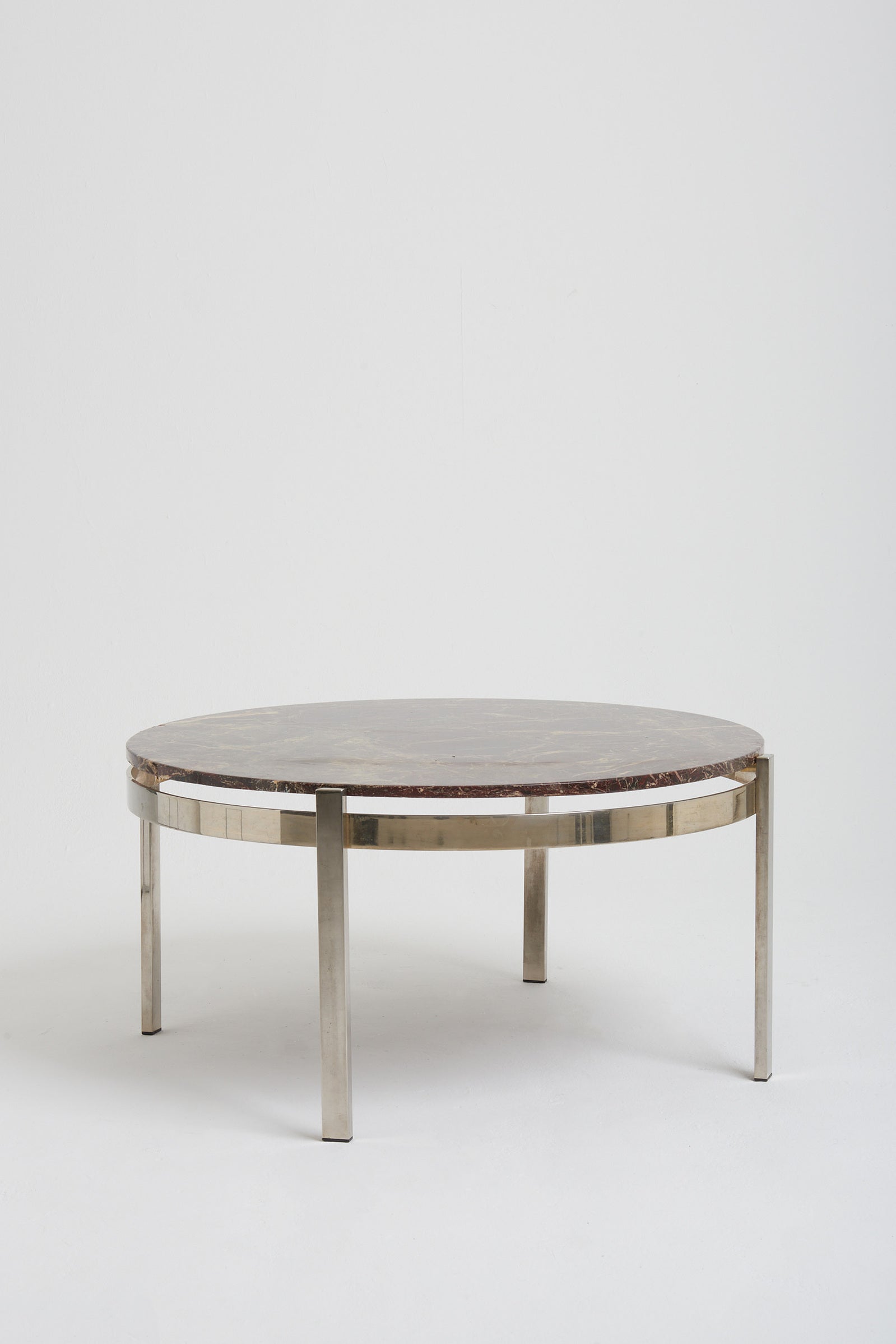 7711- Mid-Century Marble Top Coffee Table