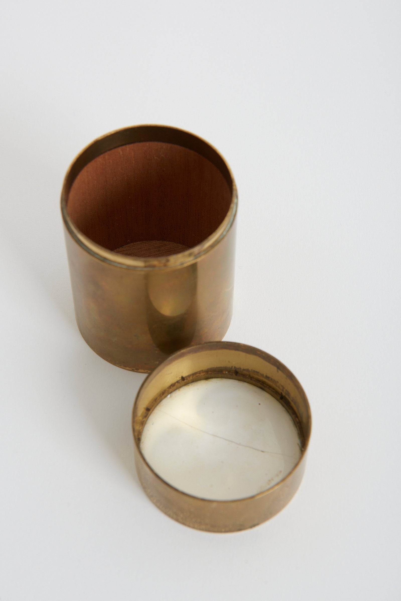 Brass and Enamelled Ceramic Box