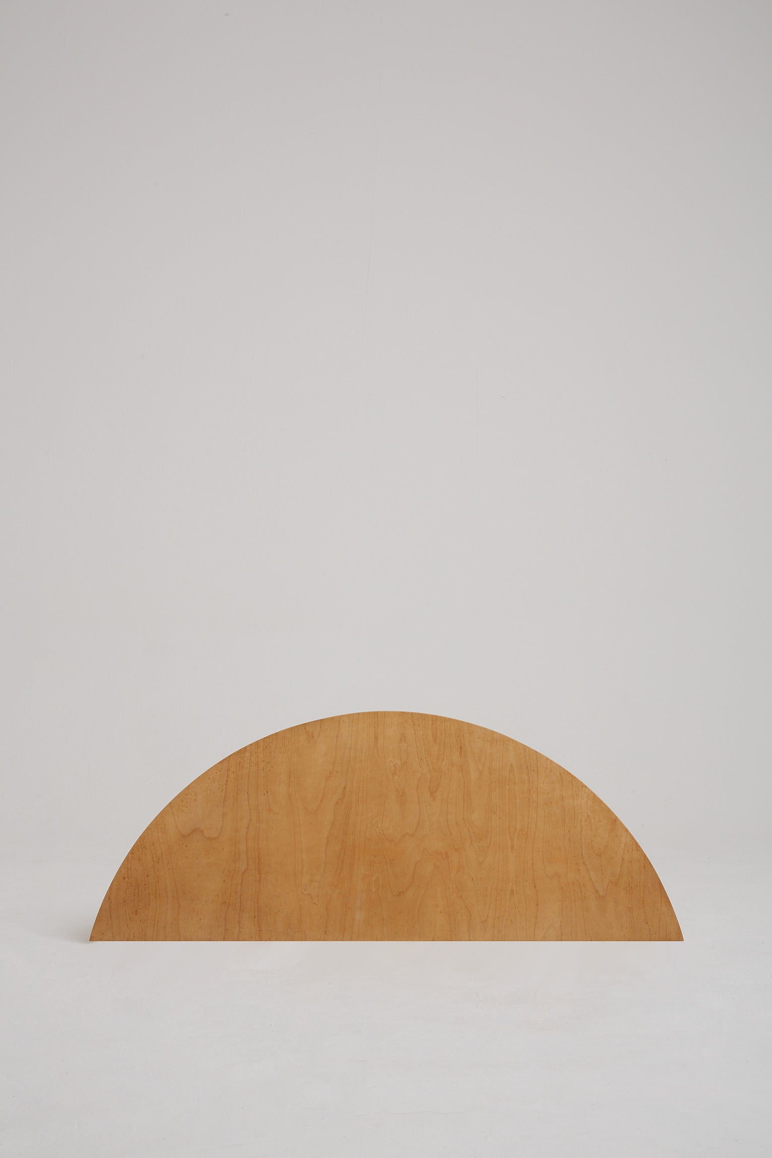 Unique Mid-Century Carved Demi-Lune Console Table