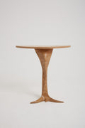 7739- Unique Mid-Century Carved Demi-Lune Console Table