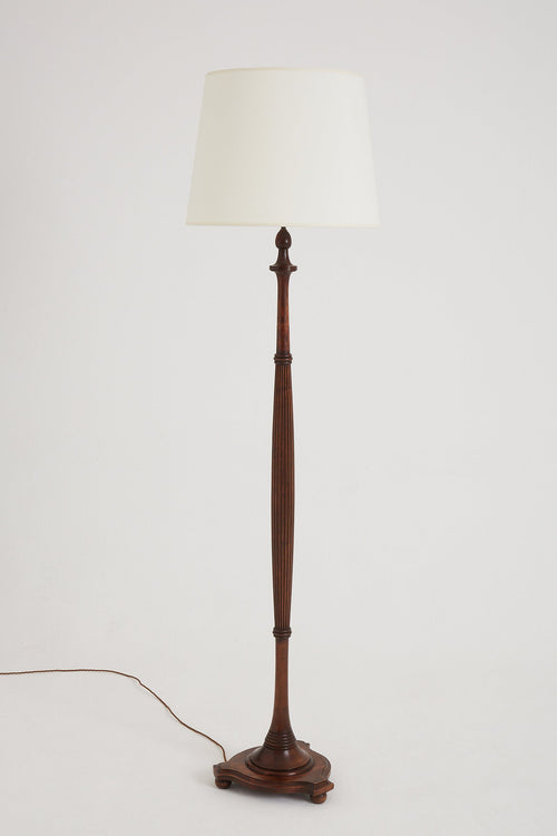 7741- Art Deco Oak Floor Lamp
