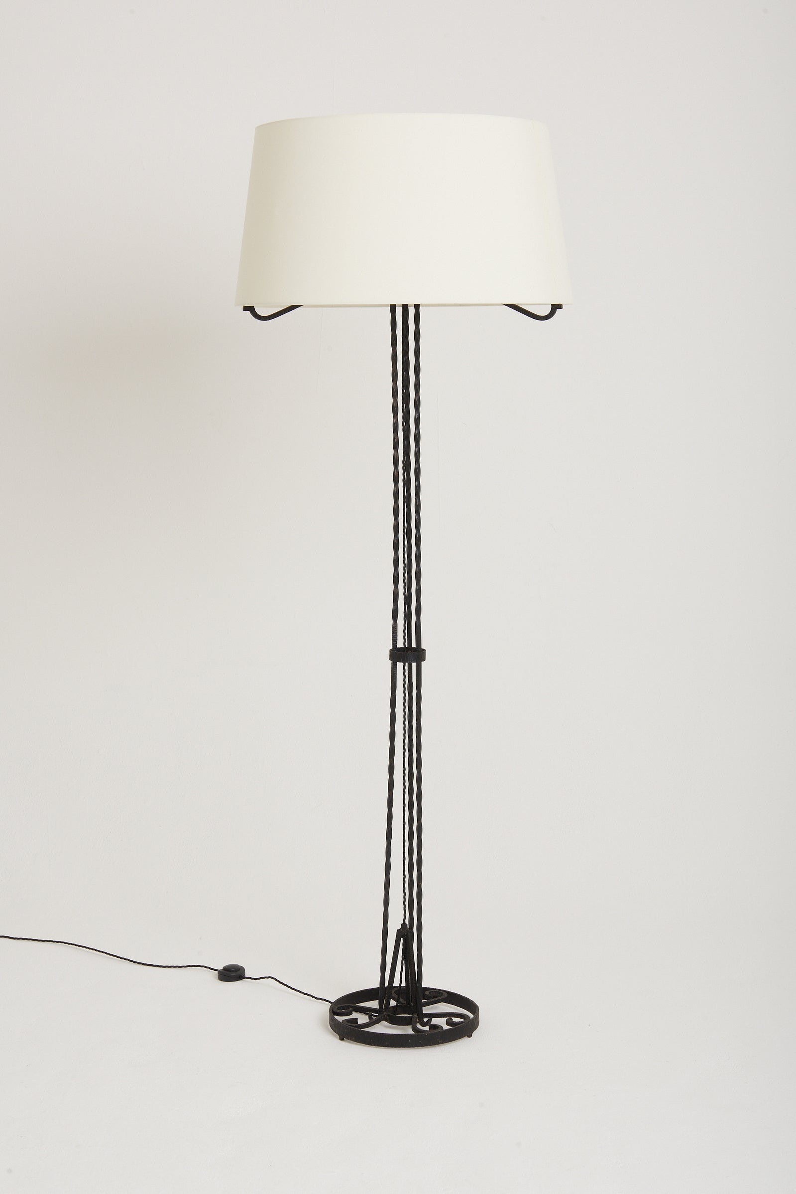 7744- Art Deco Wrought Iron Floor Lamp