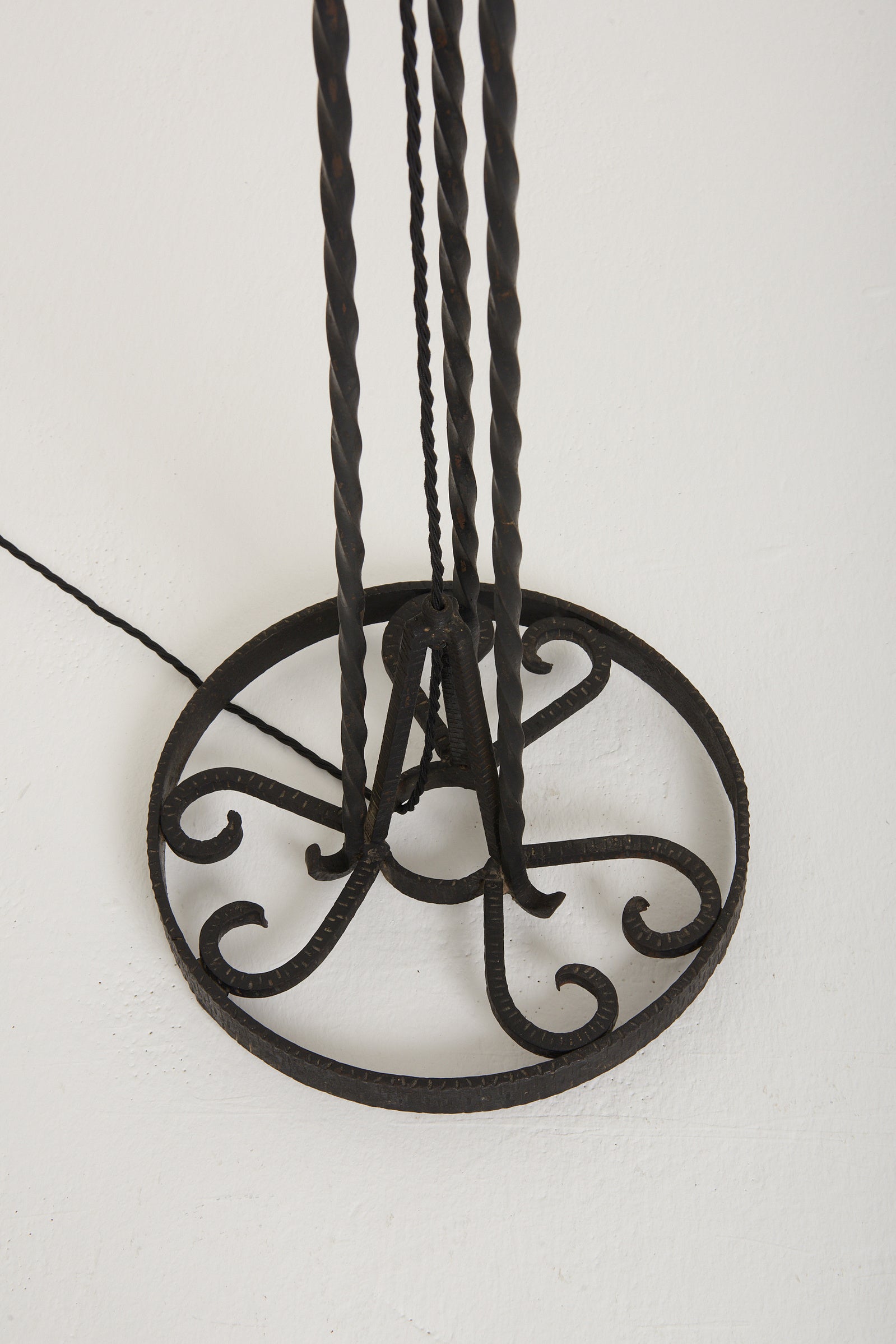 Art Deco Wrought Iron Floor Lamp