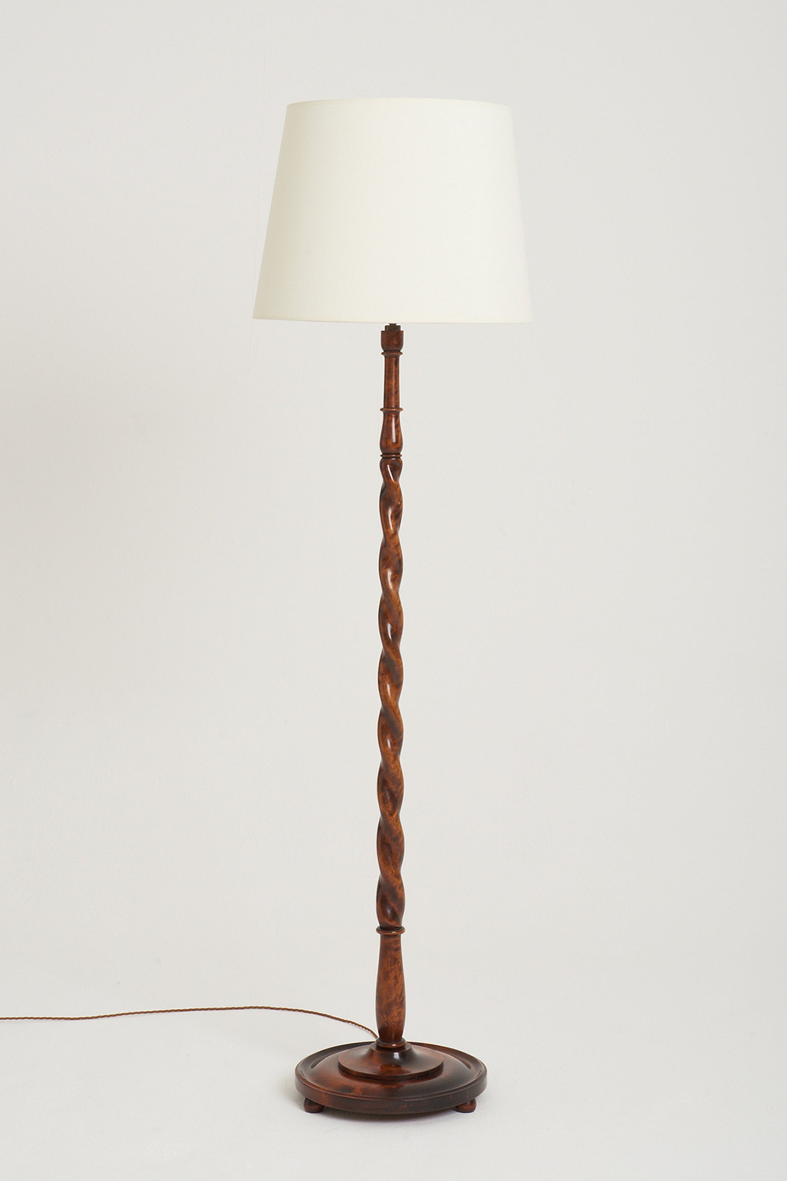7759- Early Art Deco Birch Floor Lamp