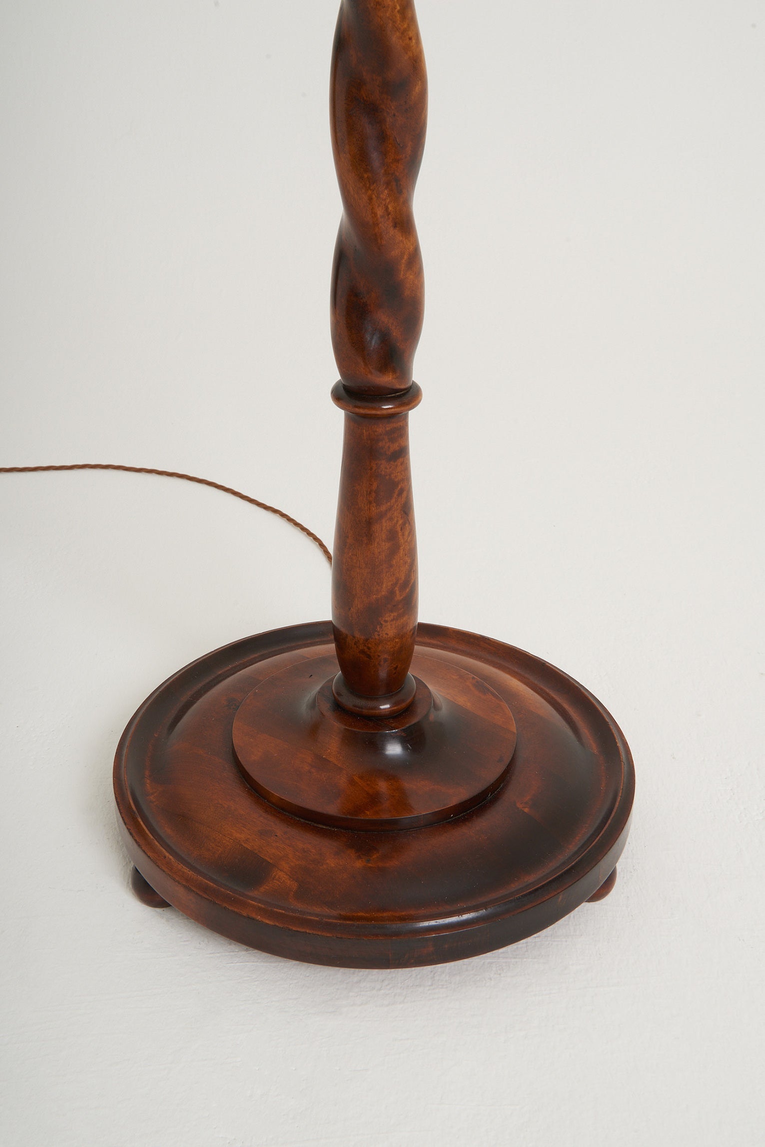 Early Art Deco Birch Floor Lamp