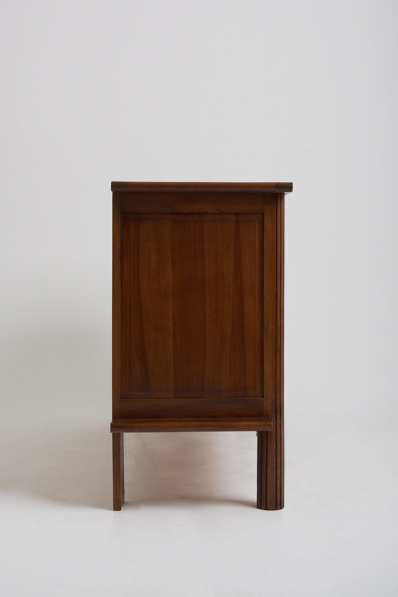 Art Deco Walnut and Rattan Sideboard