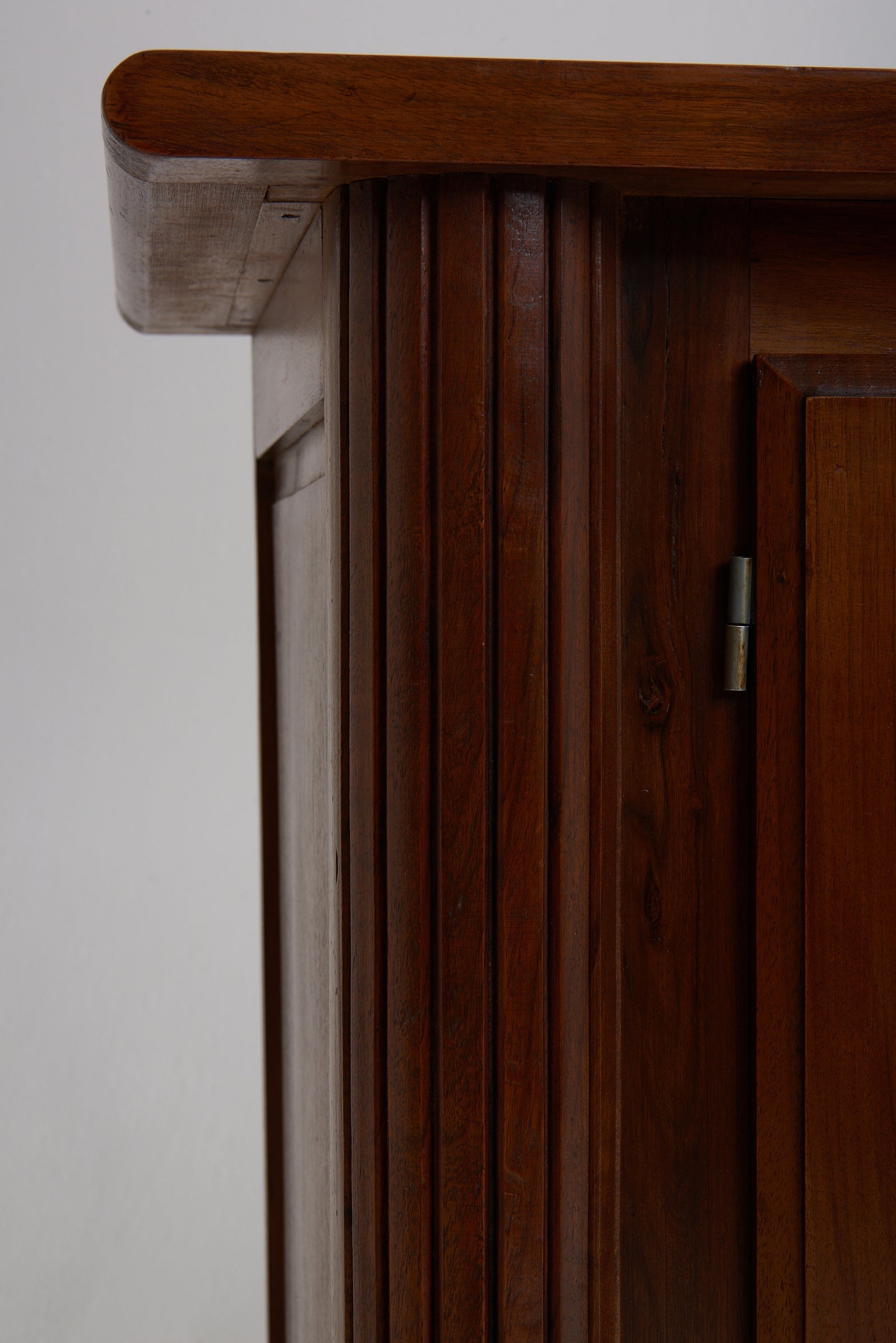 Art Deco Walnut and Rattan Sideboard