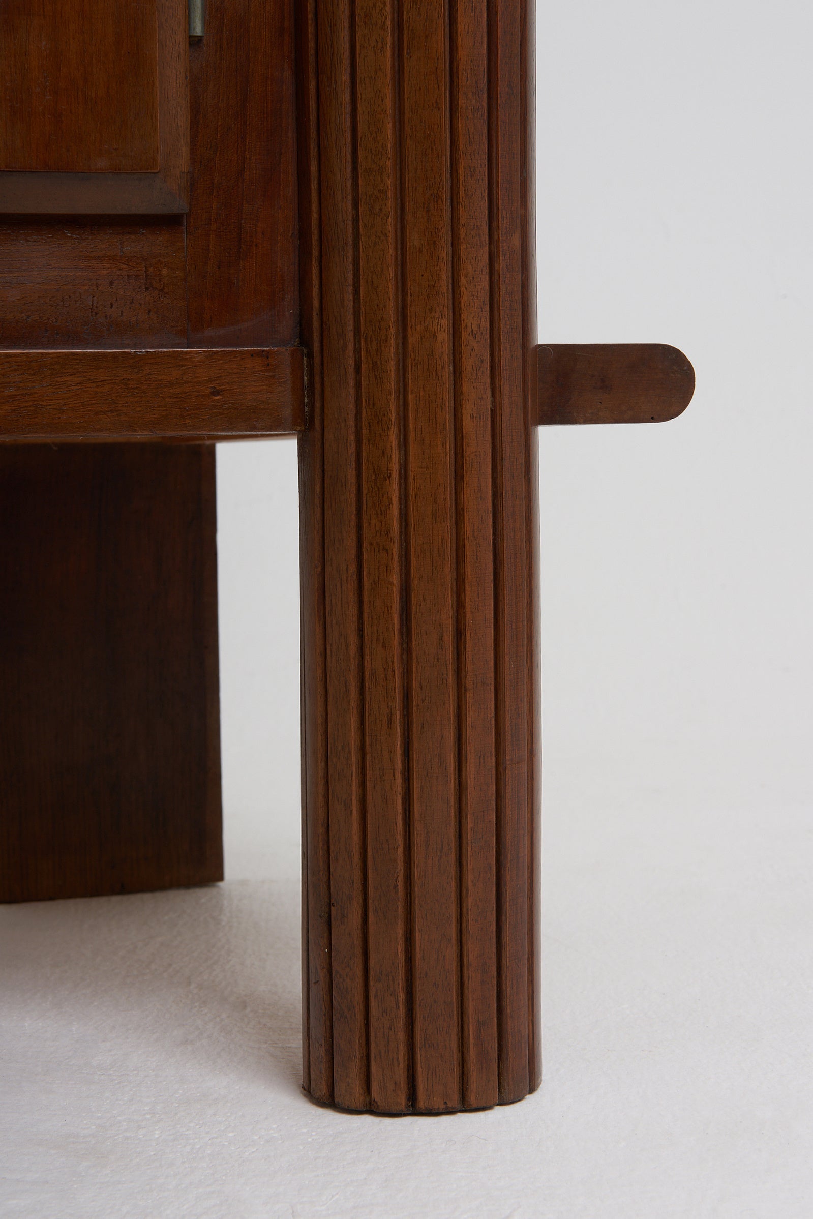 Art Deco Walnut and Rattan Sideboard