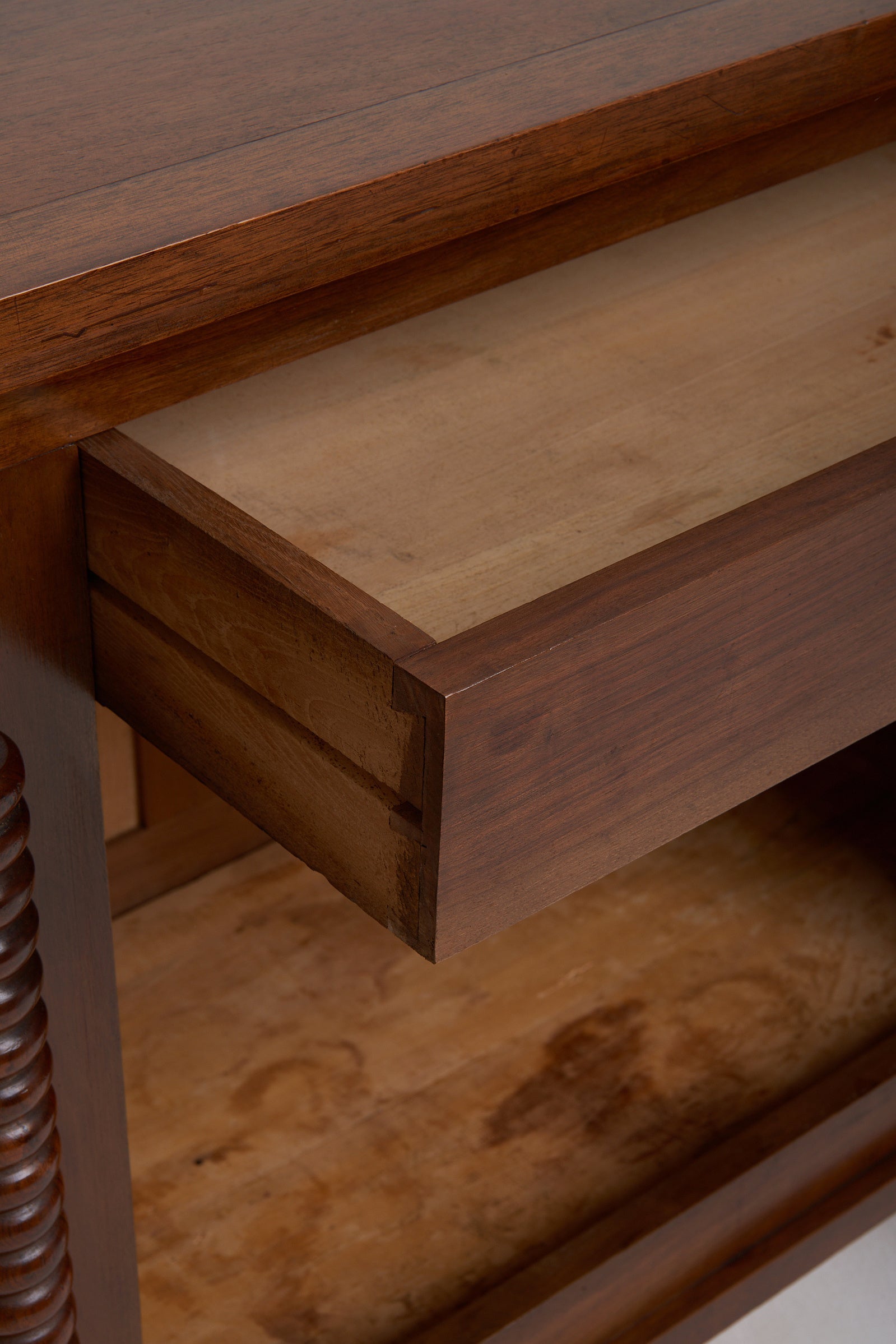 Art Deco Walnut and Rattan Sideboard