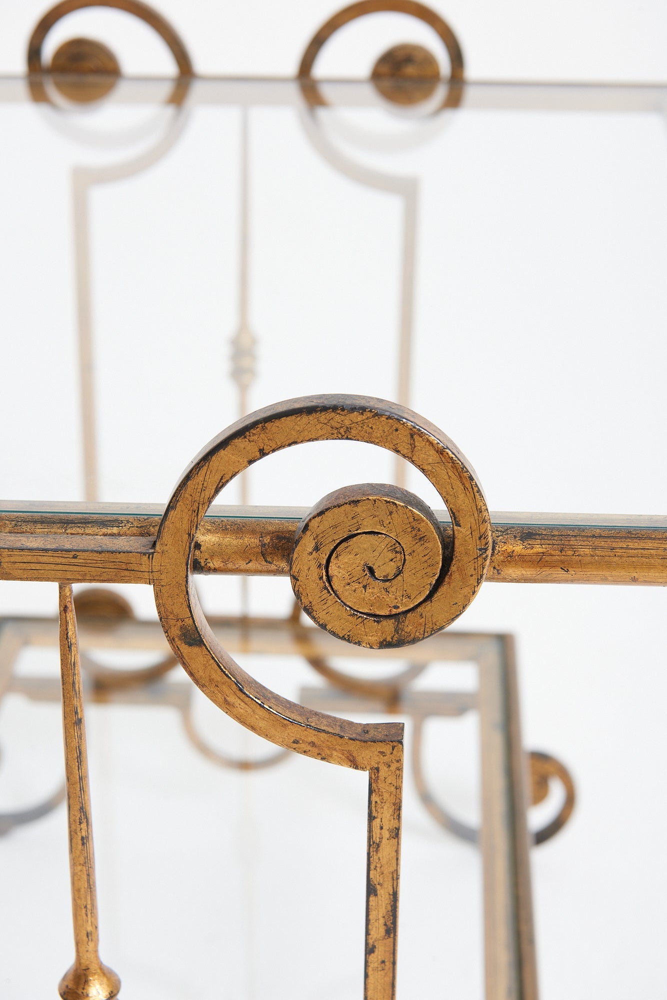 Pair of 1940s Gilt Iron Side Tables