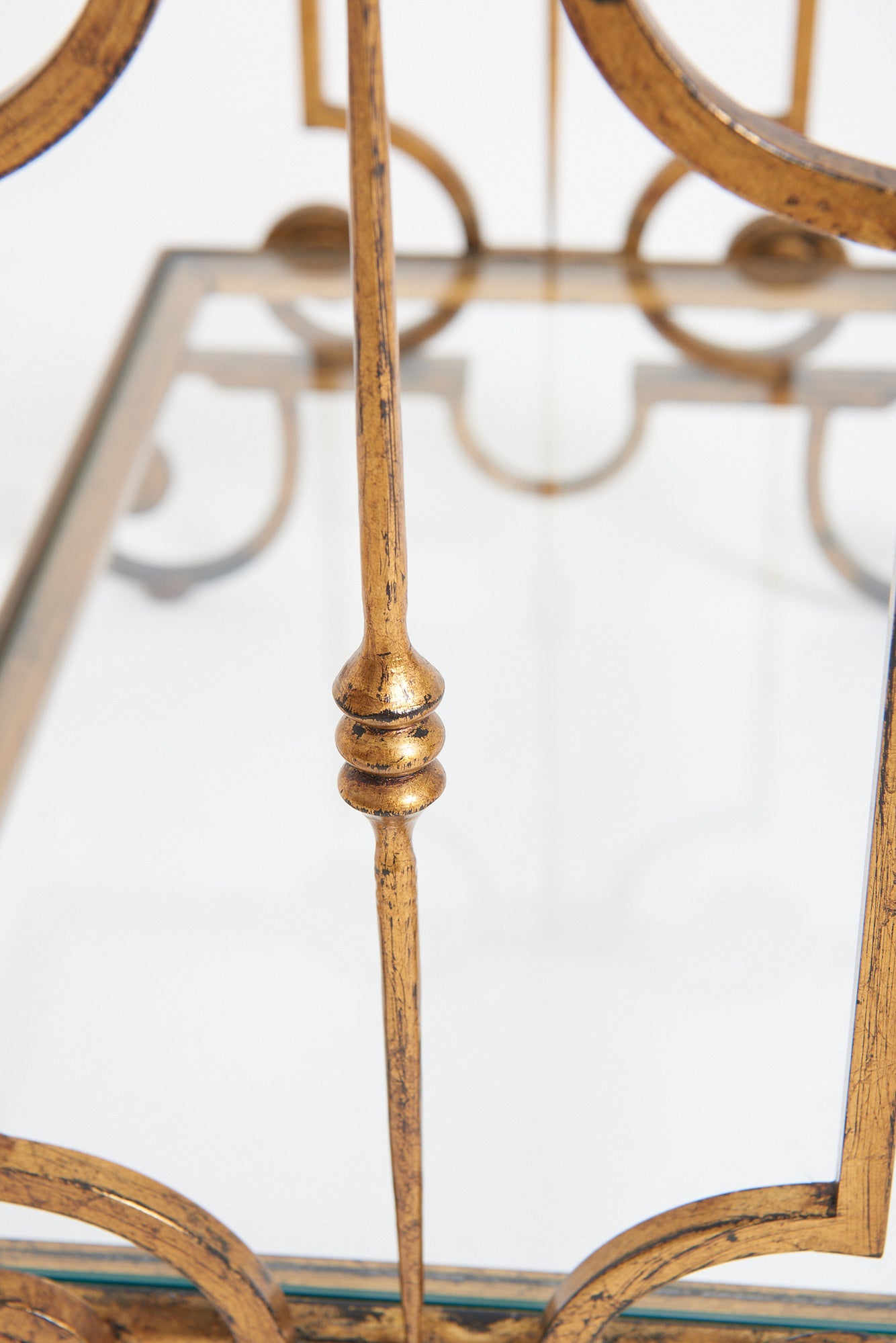 Pair of 1940s Gilt Iron Side Tables
