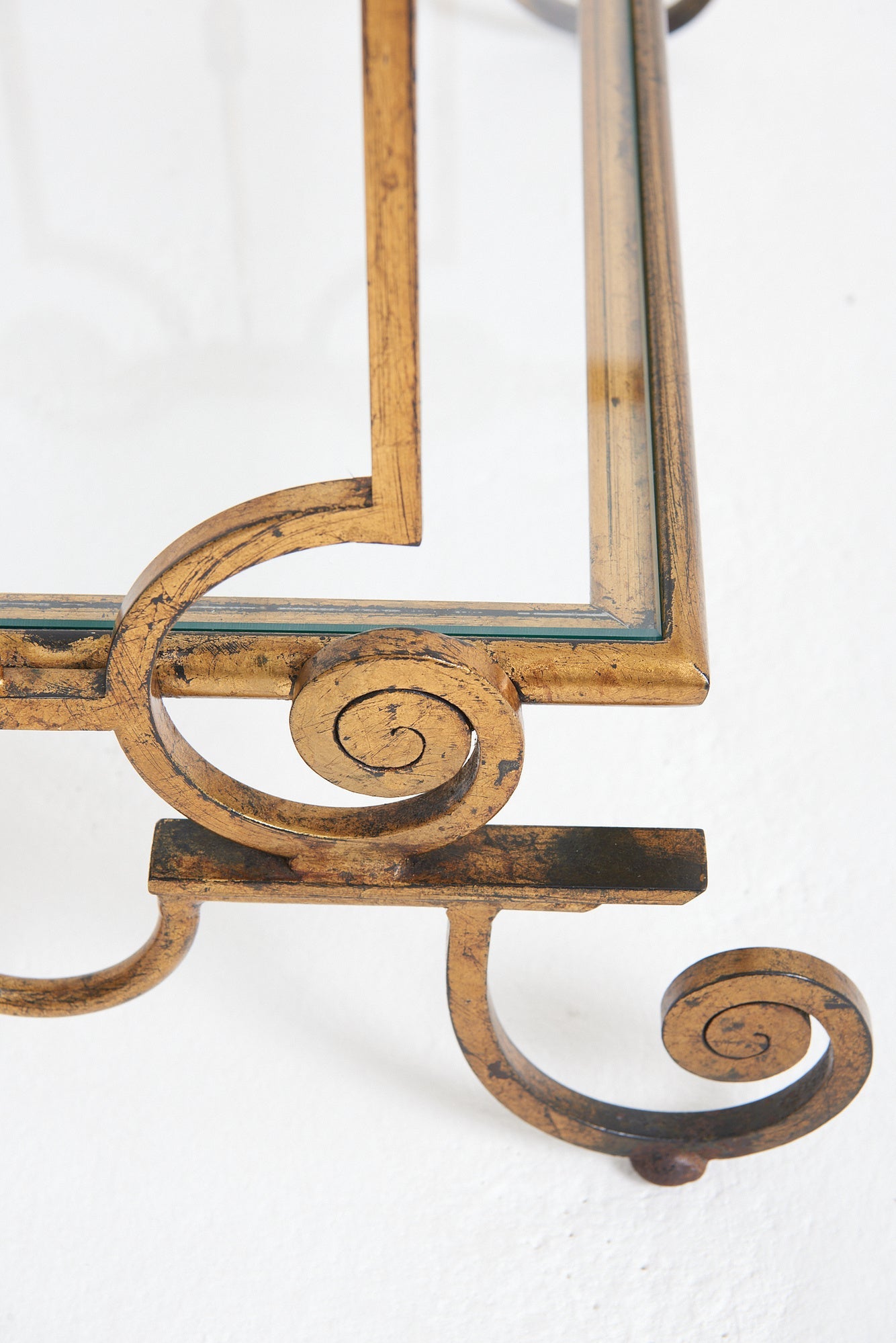 Pair of 1940s Gilt Iron Side Tables