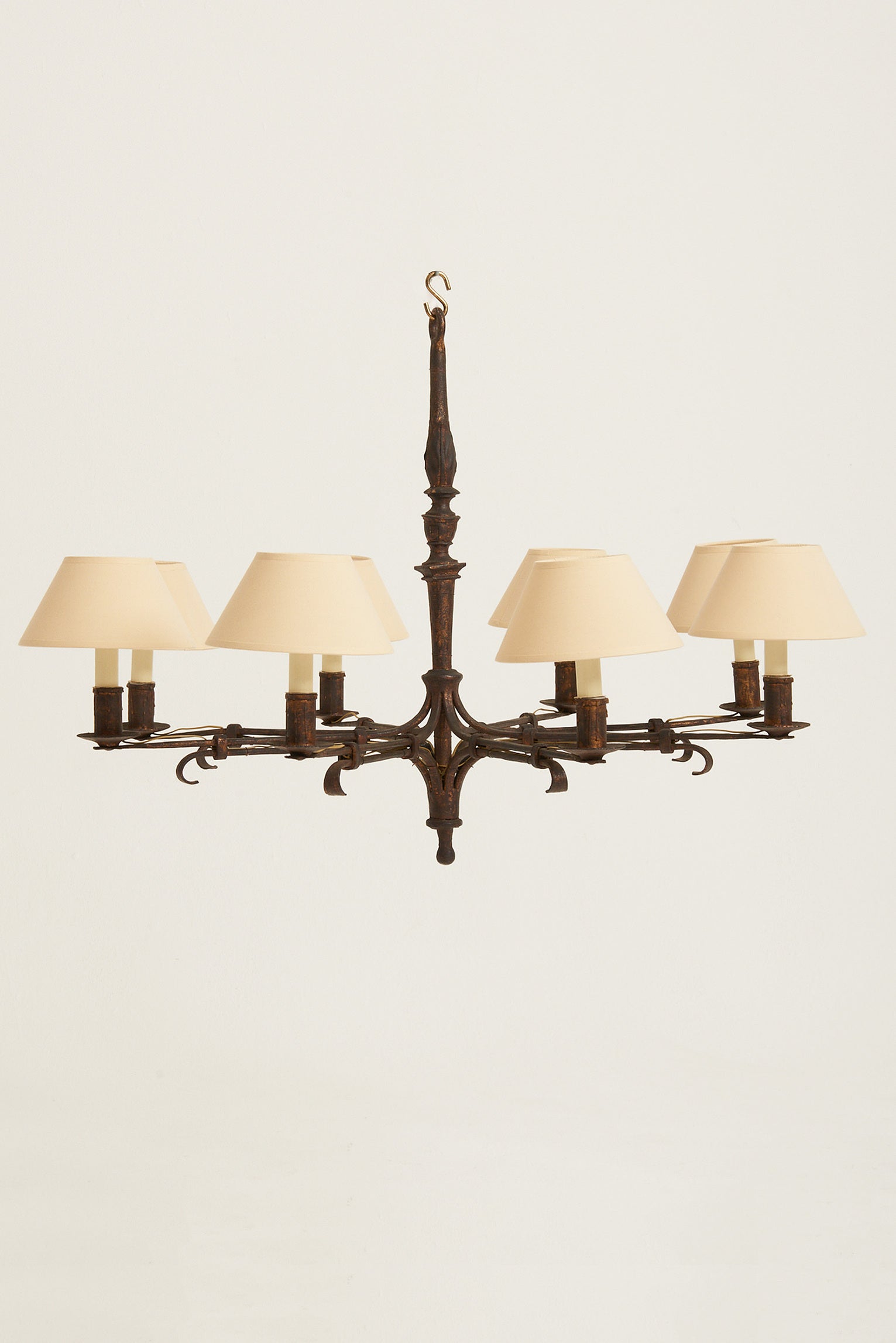 Gilt wrought Iron Chandelier