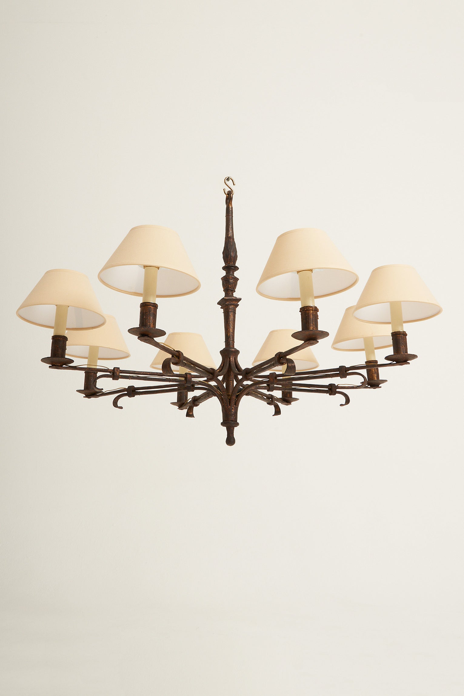 7796- Gilt wrought Iron Chandelier