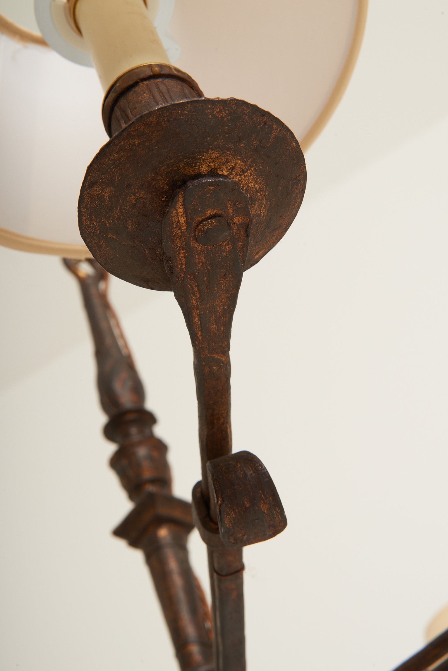 Gilt wrought Iron Chandelier
