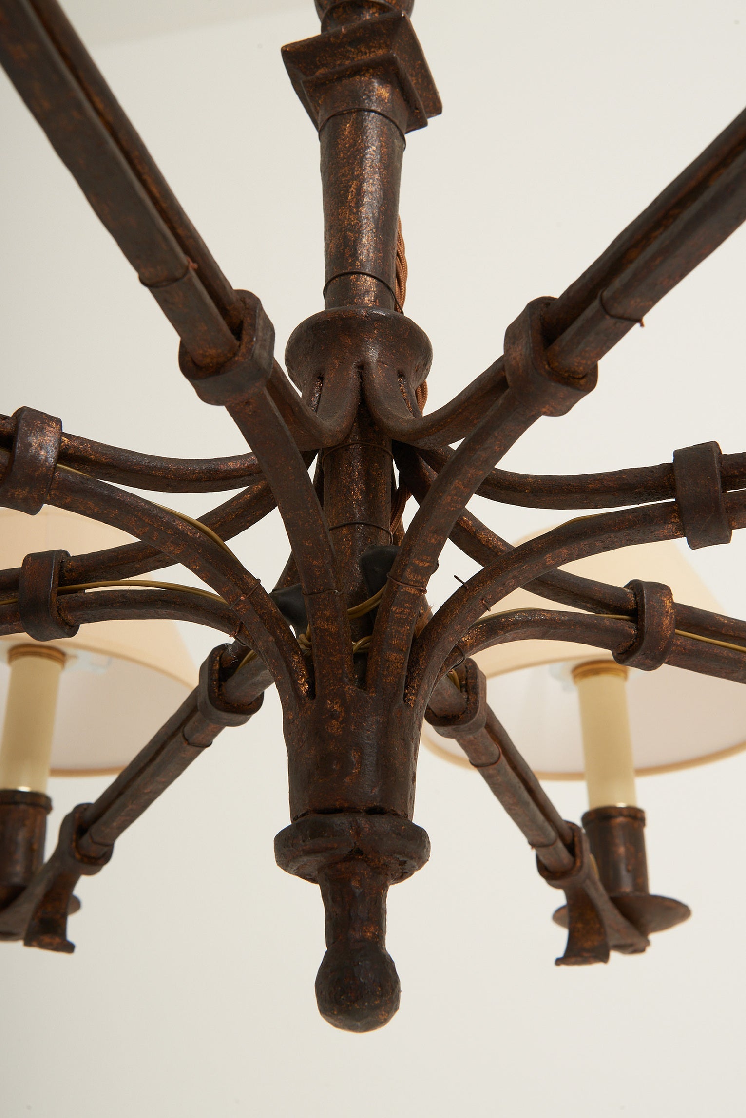 Gilt wrought Iron Chandelier