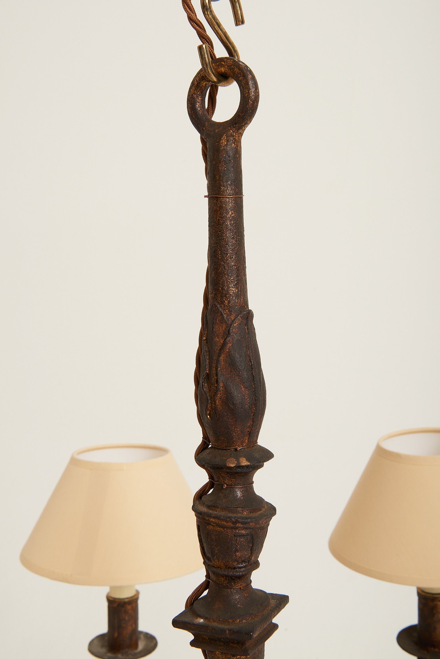 Gilt wrought Iron Chandelier