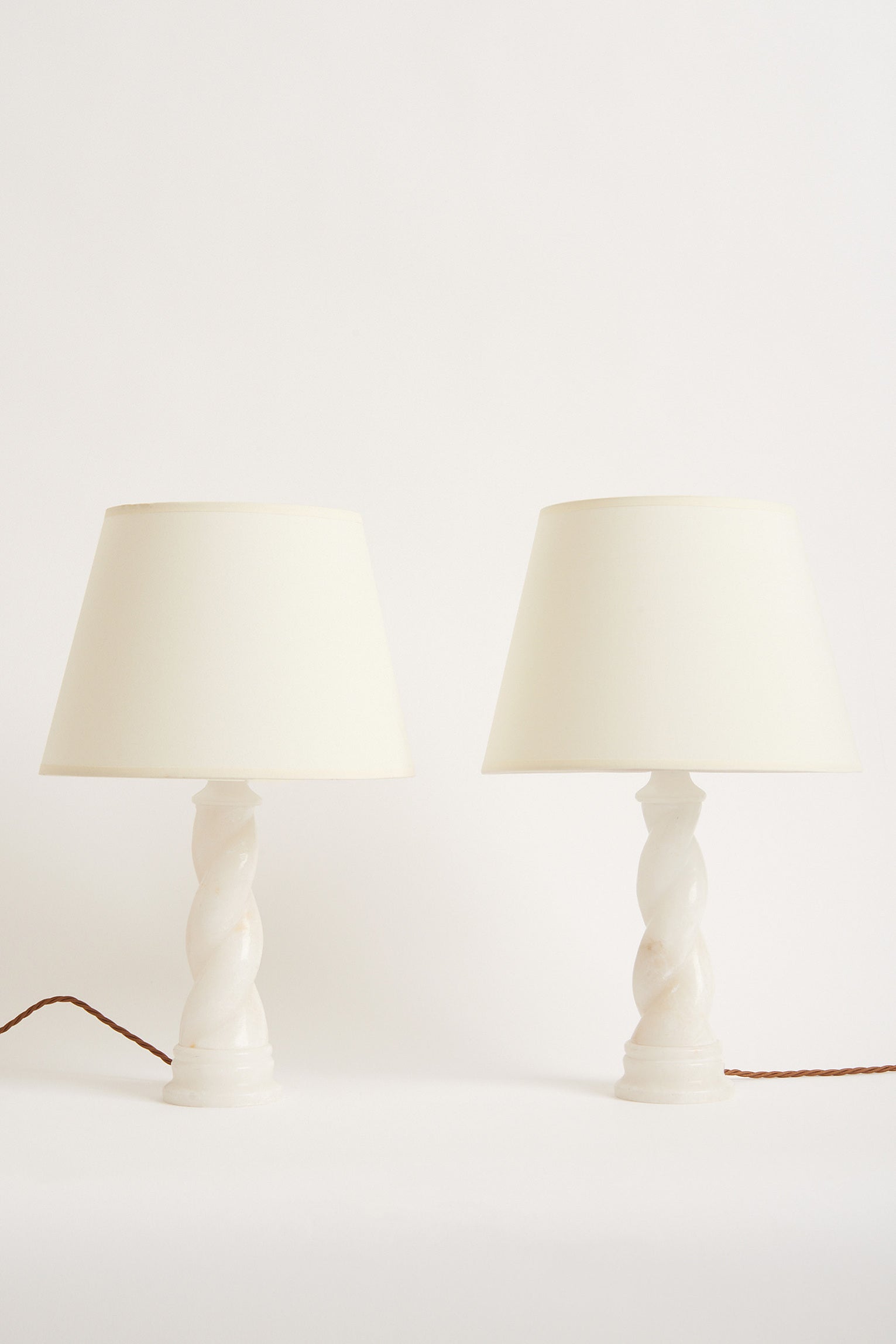 7807- Pair of Art Deco Alabaster Table Lamps