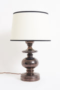 7824- Mid-Century Black Ceramic Table Lamp