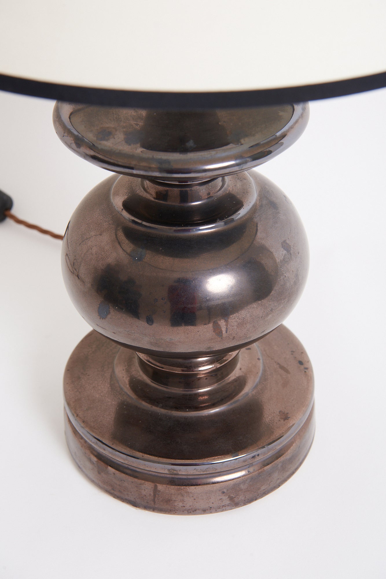 Mid-Century Black Ceramic Table Lamp