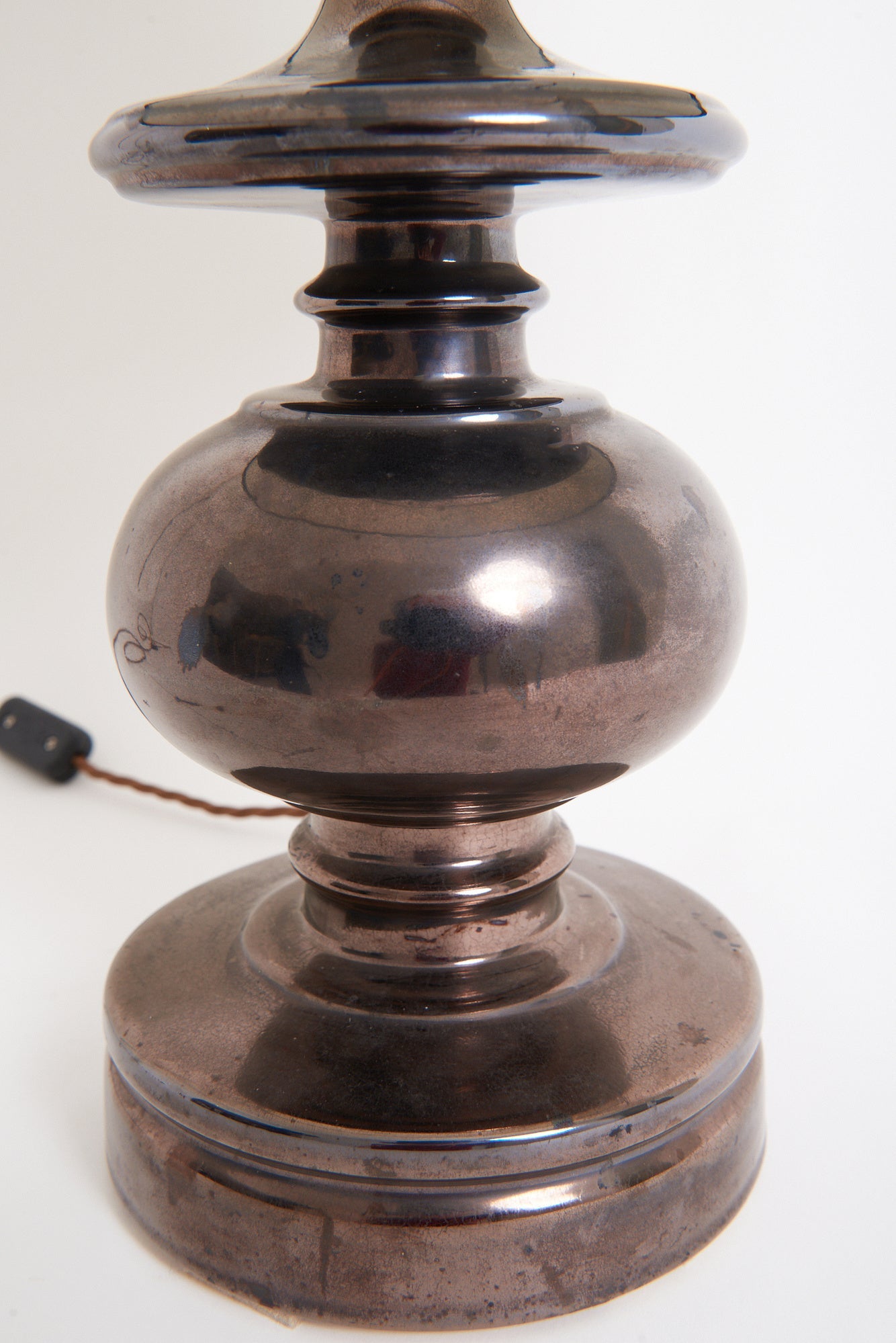 Mid-Century Black Ceramic Table Lamp