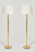 7826- Pair of Mid-Century Brass Floor Lamps by Fagerhults belysning