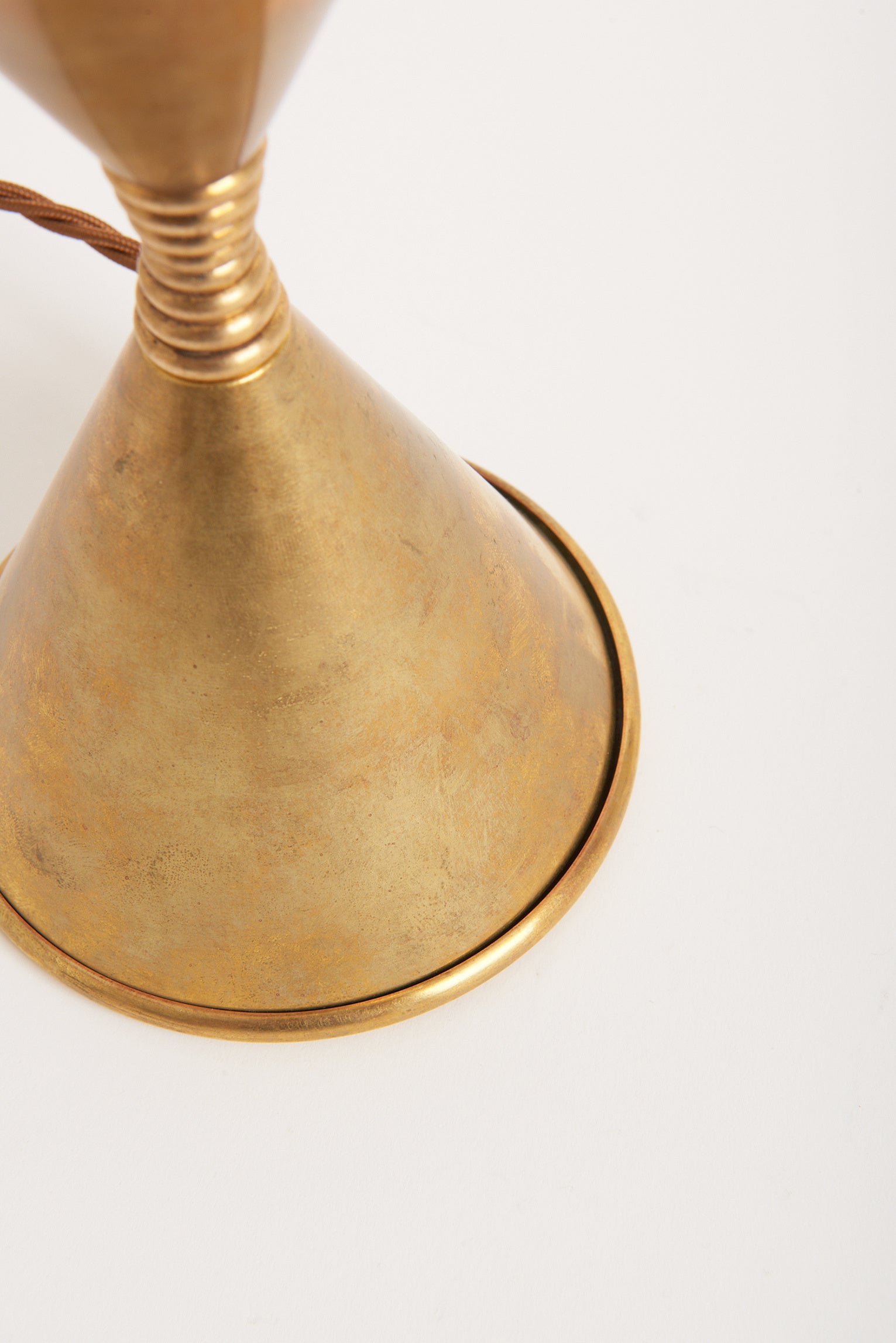 Mid-Century Brass Diabolo Lamp