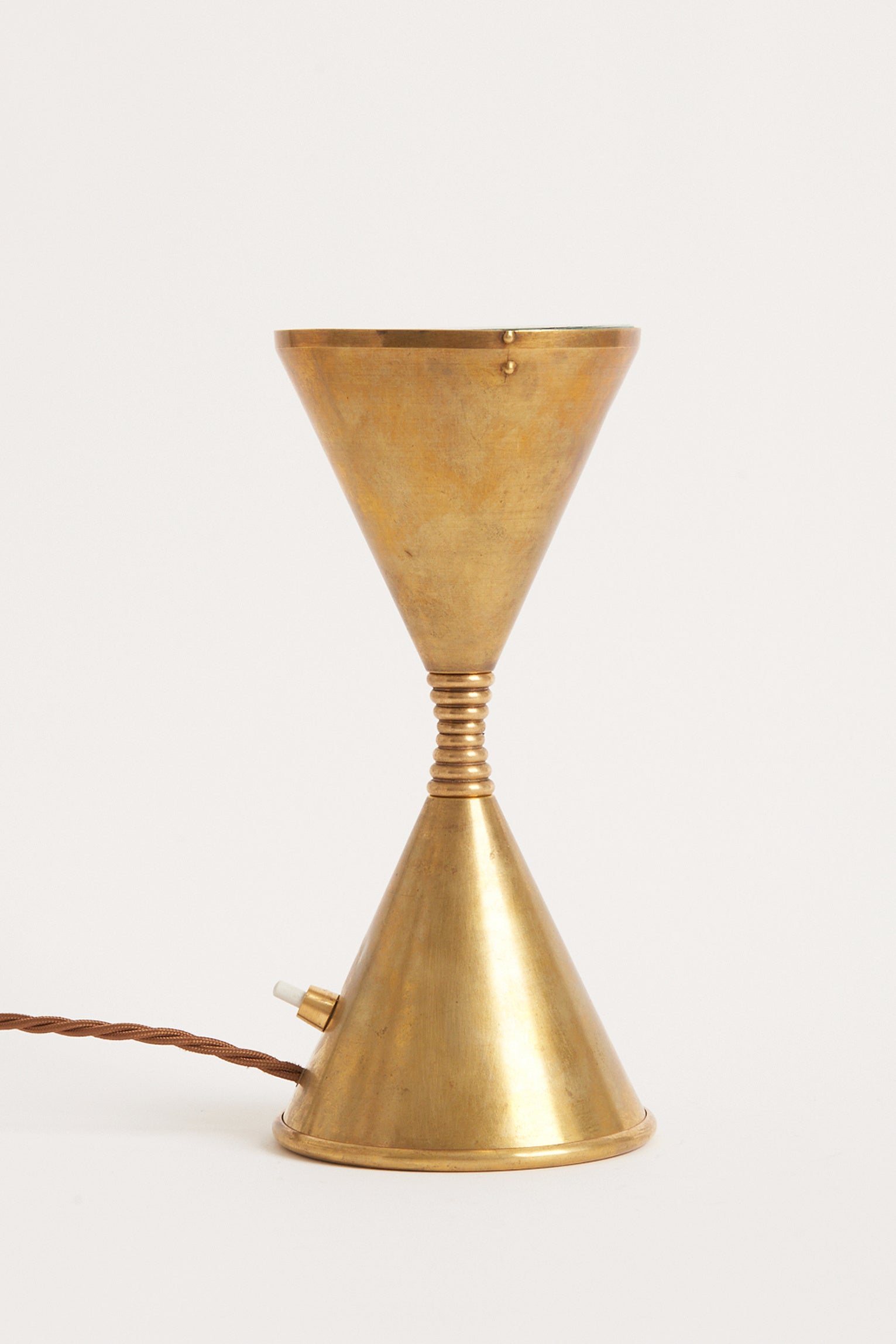 Mid-Century Brass Diabolo Lamp
