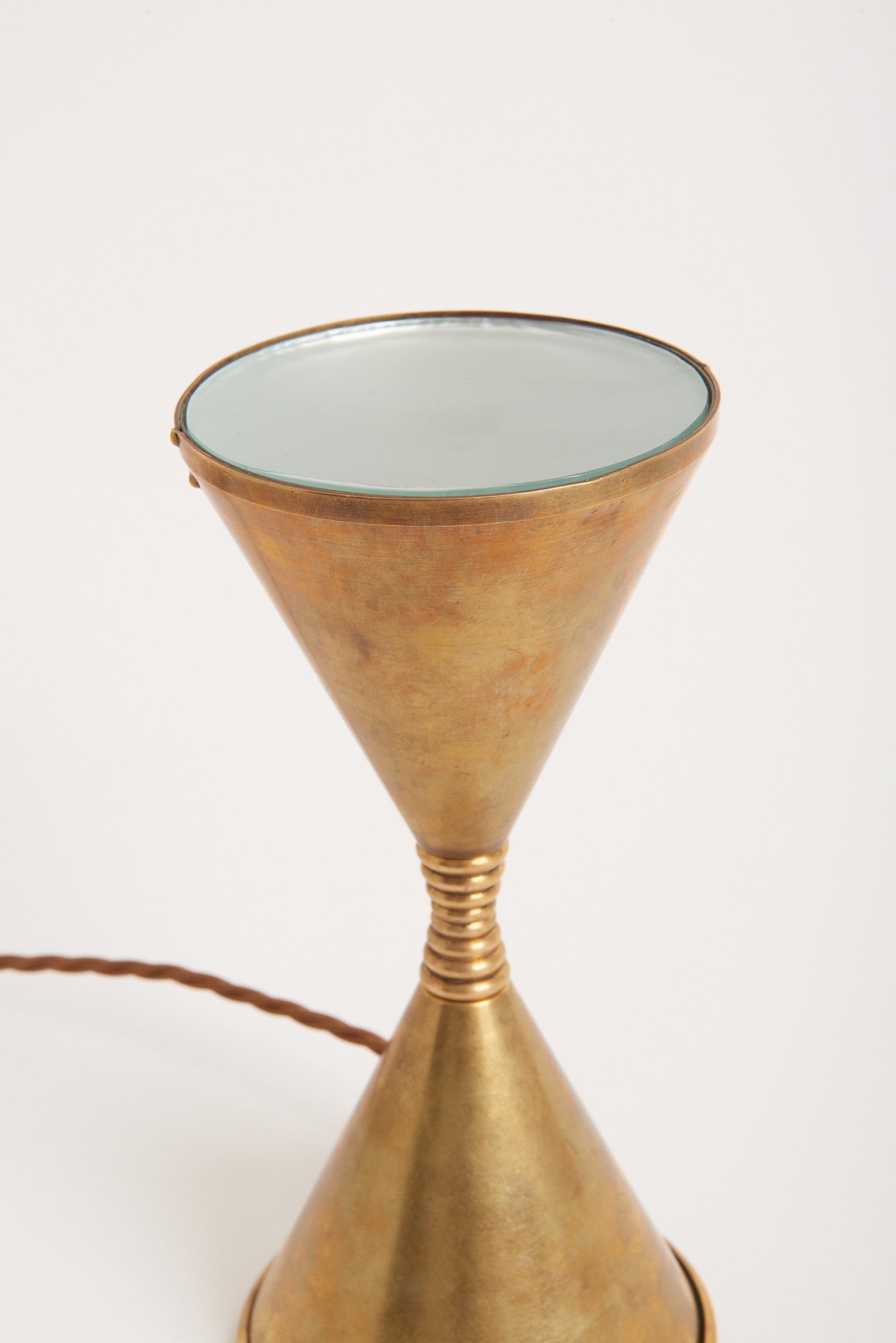 Mid-Century Brass Diabolo Lamp
