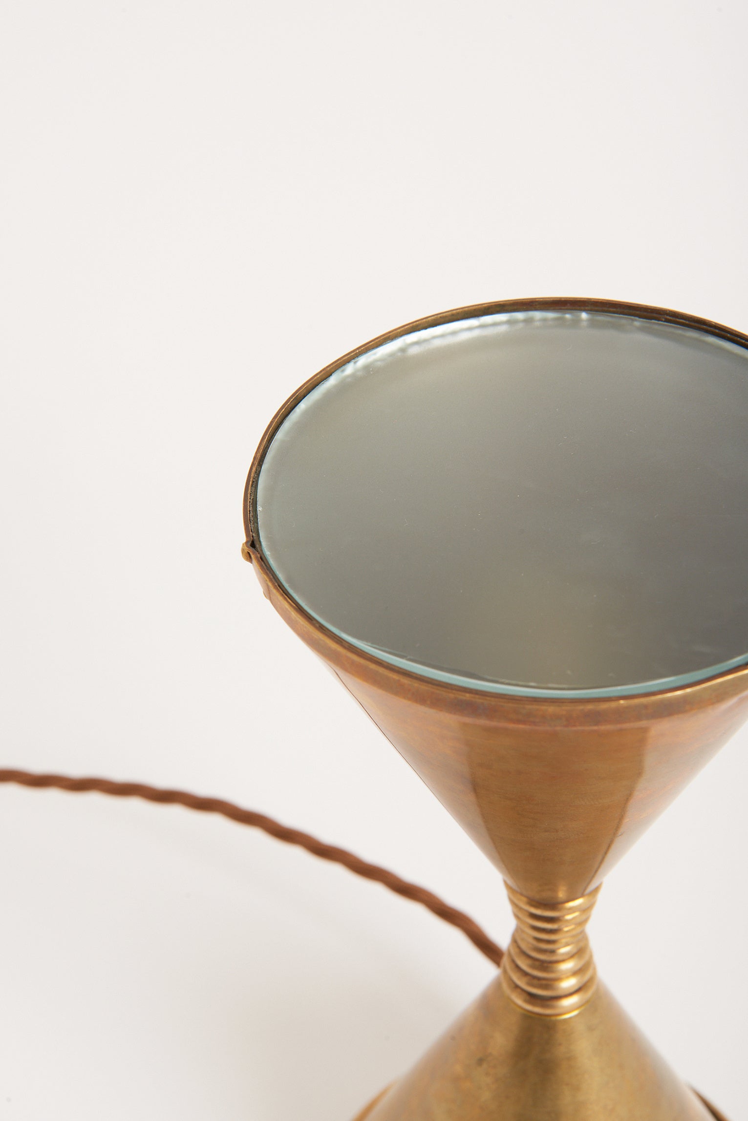 Mid-Century Brass Diabolo Lamp