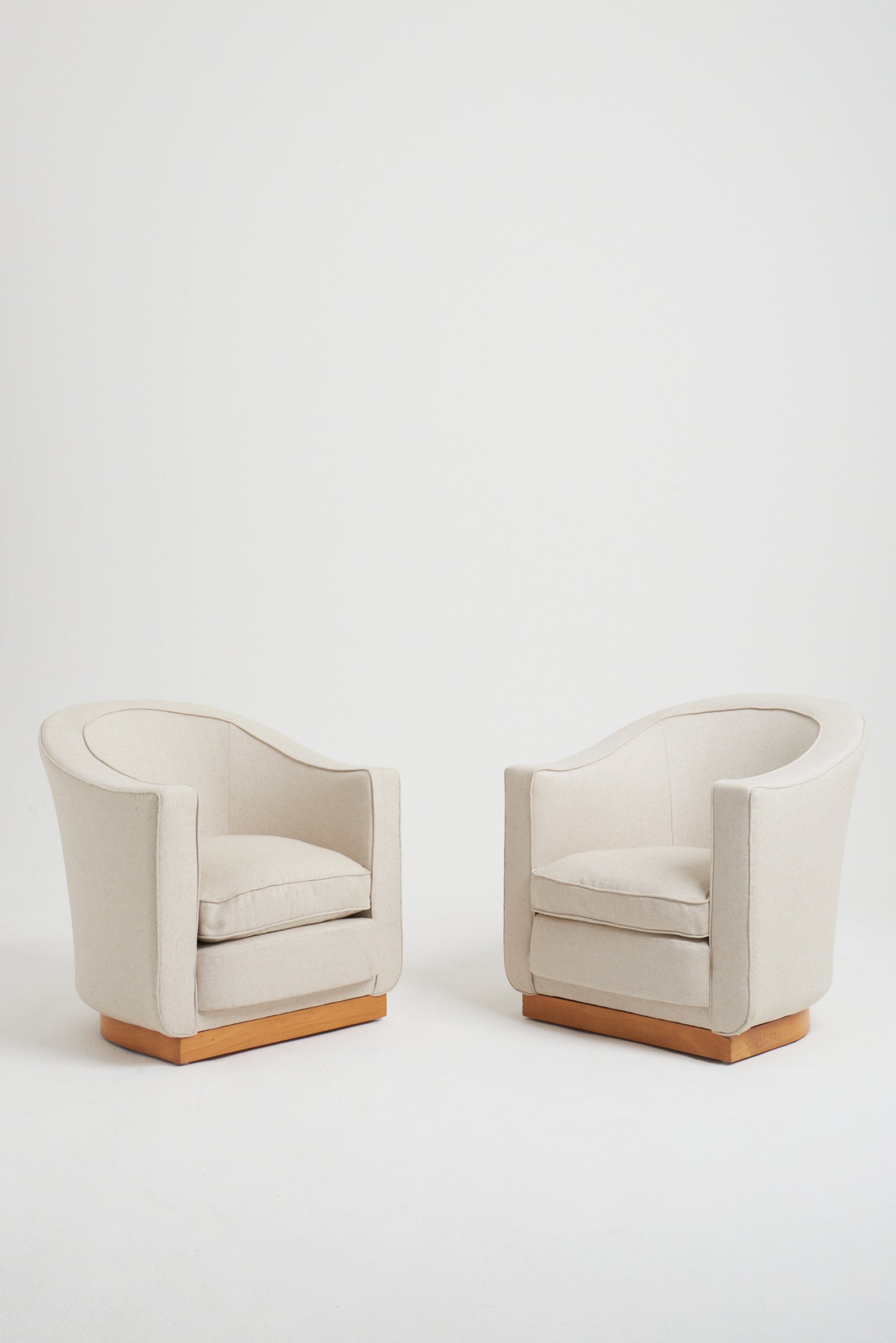7841- Pair of Art Deco Tub Armchairs
