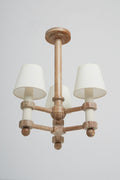 7845- Art Deco Limed Oak Ceiling Light